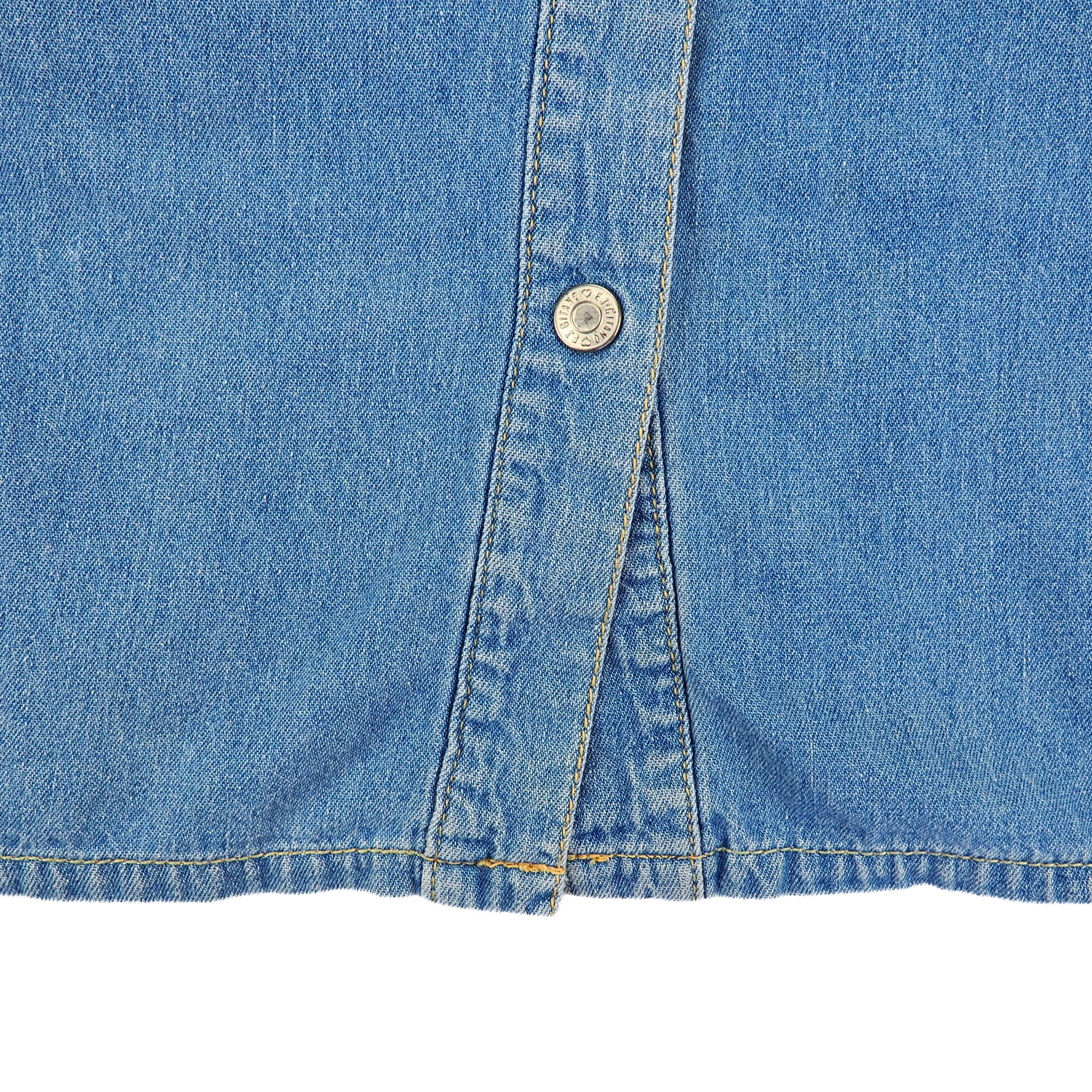 EJ Gitano 2pc Vintage Beaded Denim Canadian Tuxedo Shirt and Jeans Set