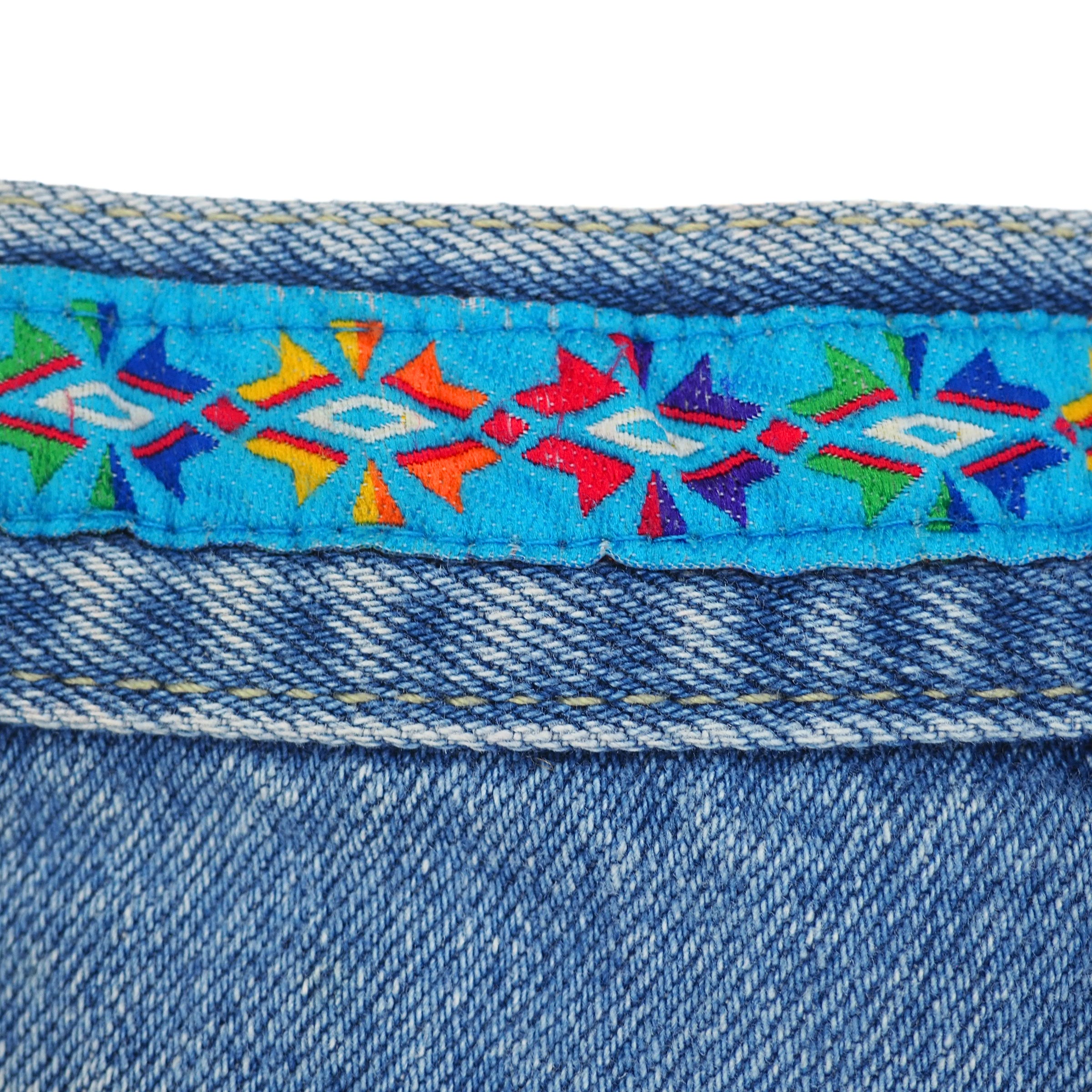 EJ Gitano 2pc Vintage Beaded Denim Canadian Tuxedo Shirt and Jeans Set
