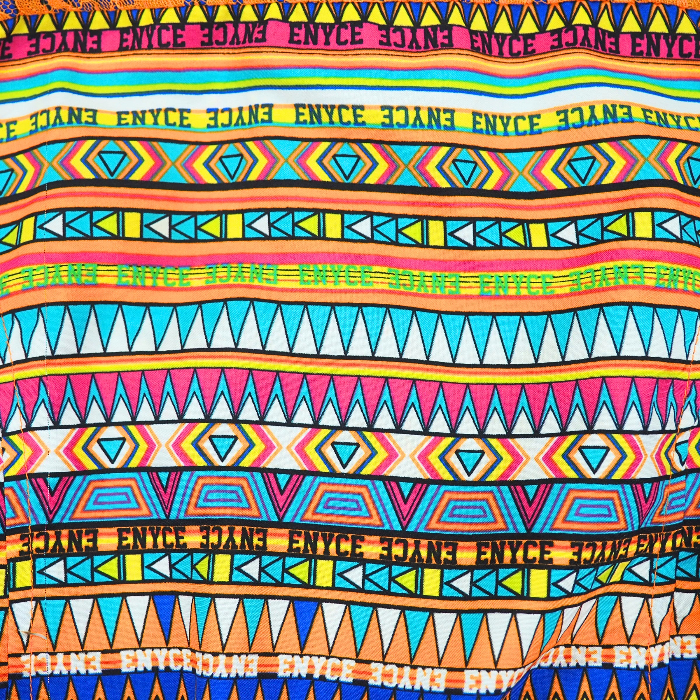 Colorful geometric print ENYCE shirt fabric