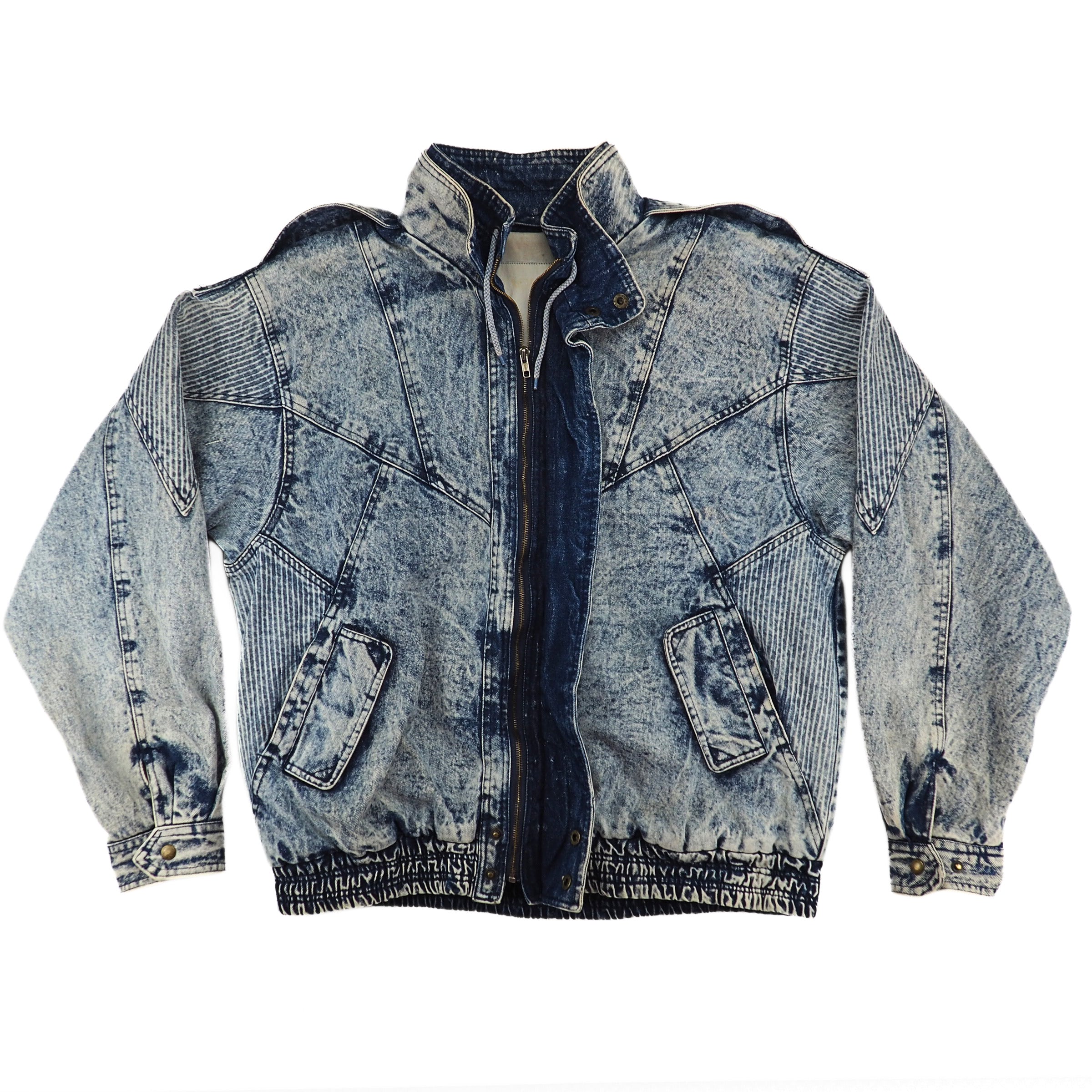 Eagles Ridge Acid Wash Padded Denim Jacket Vintage 90s XL