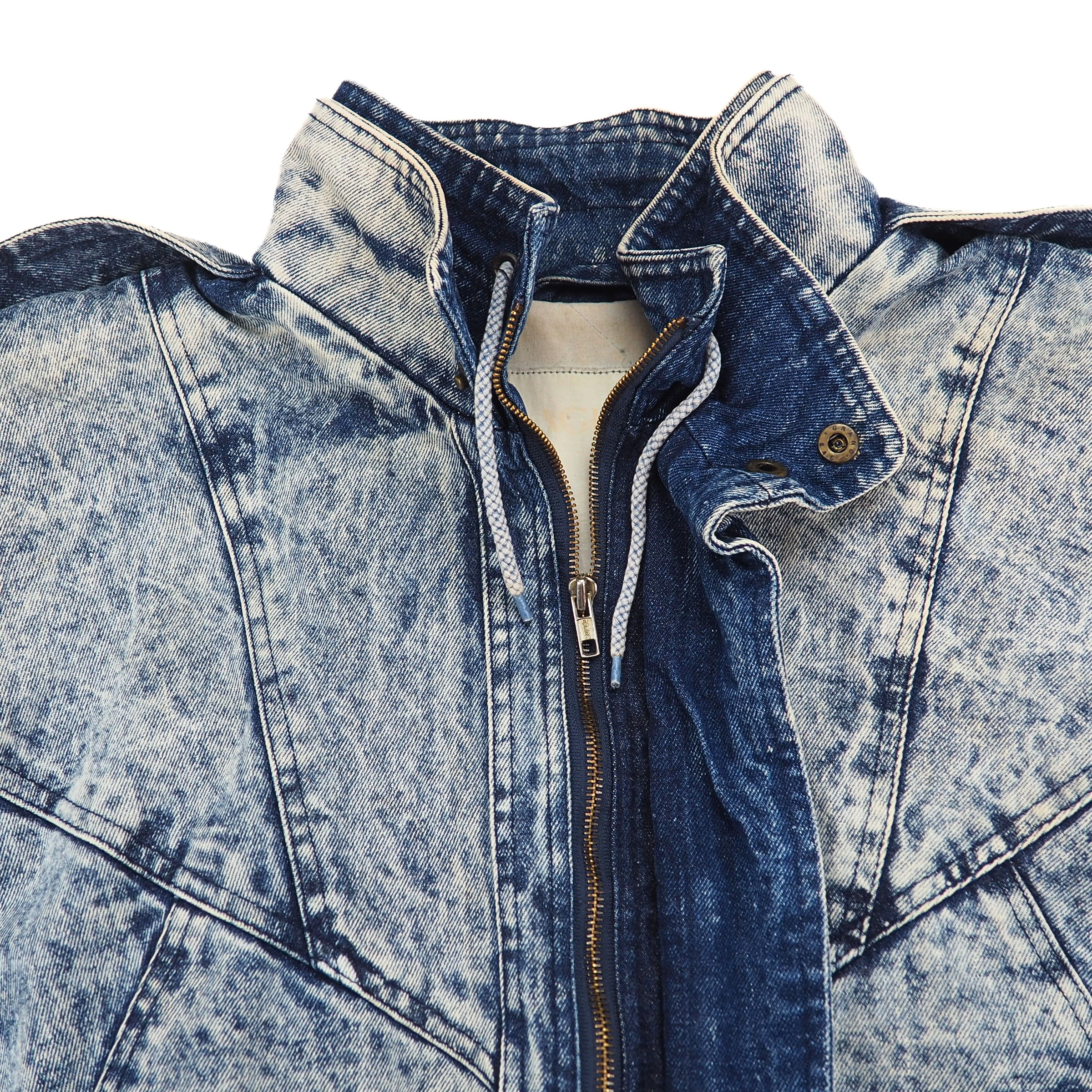 Eagles Ridge Acid Wash Padded Denim Jacket Vintage 90s XL