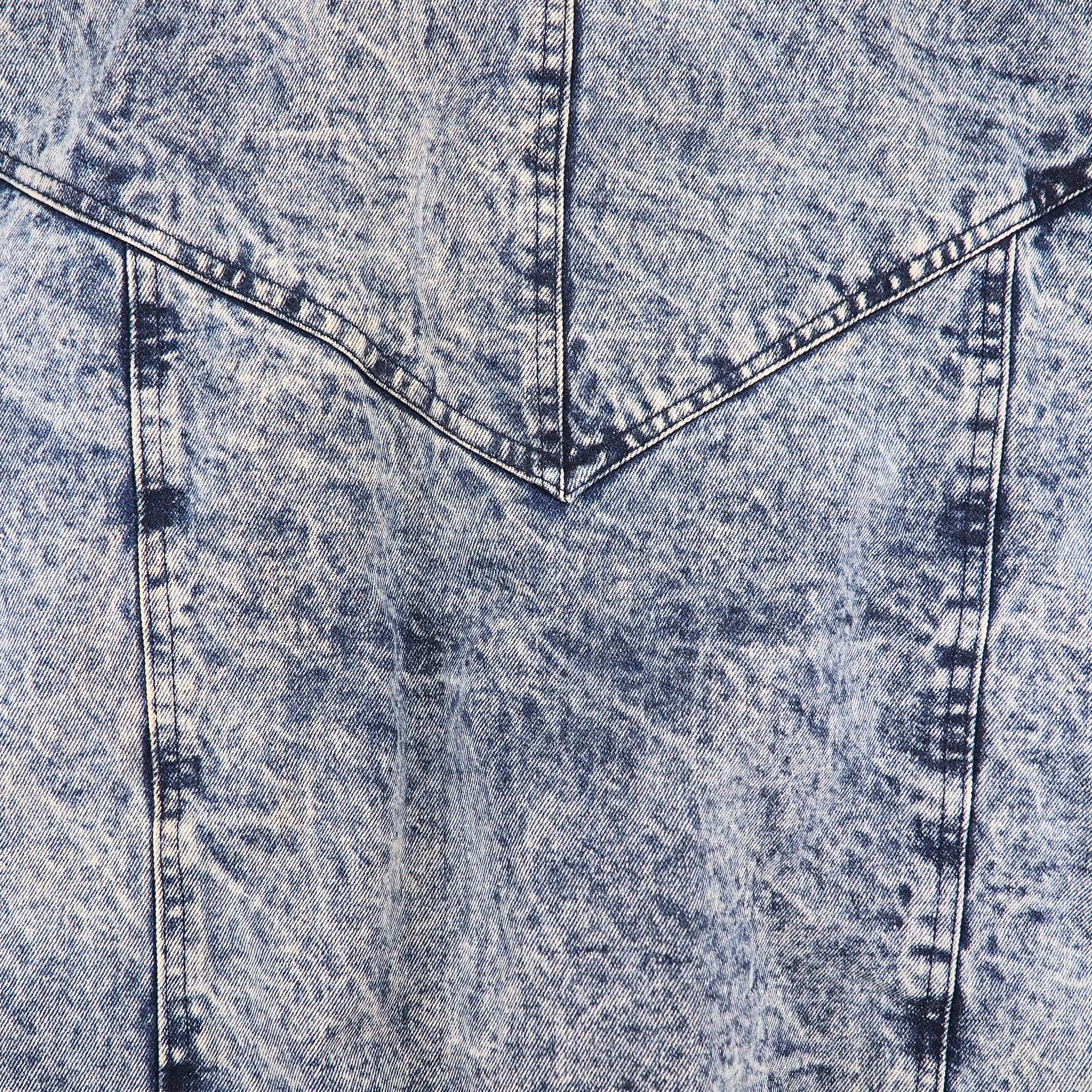 Eagles Ridge Acid Wash Padded Denim Jacket Vintage 90s XL