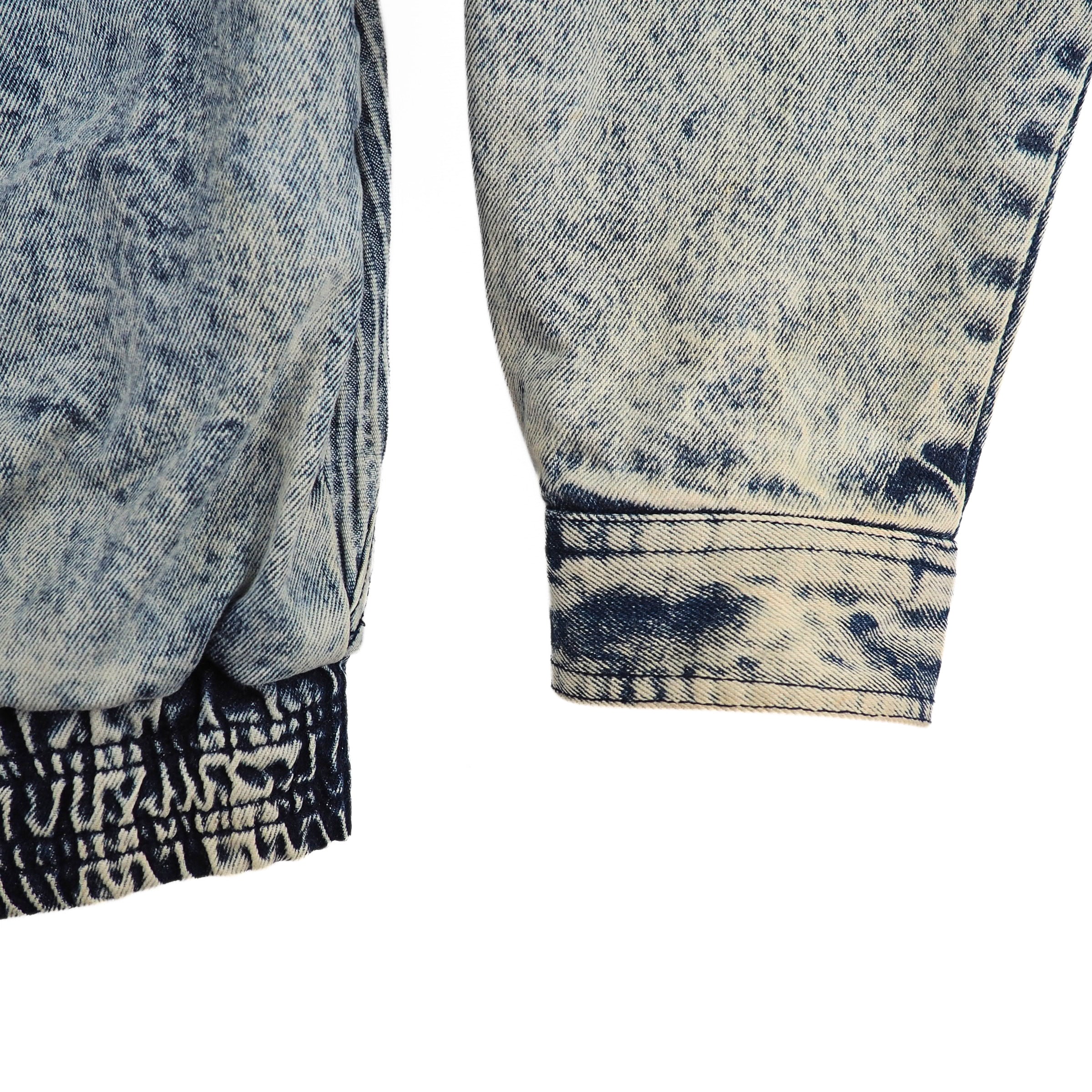 Eagles Ridge Acid Wash Padded Denim Jacket Vintage 90s XL