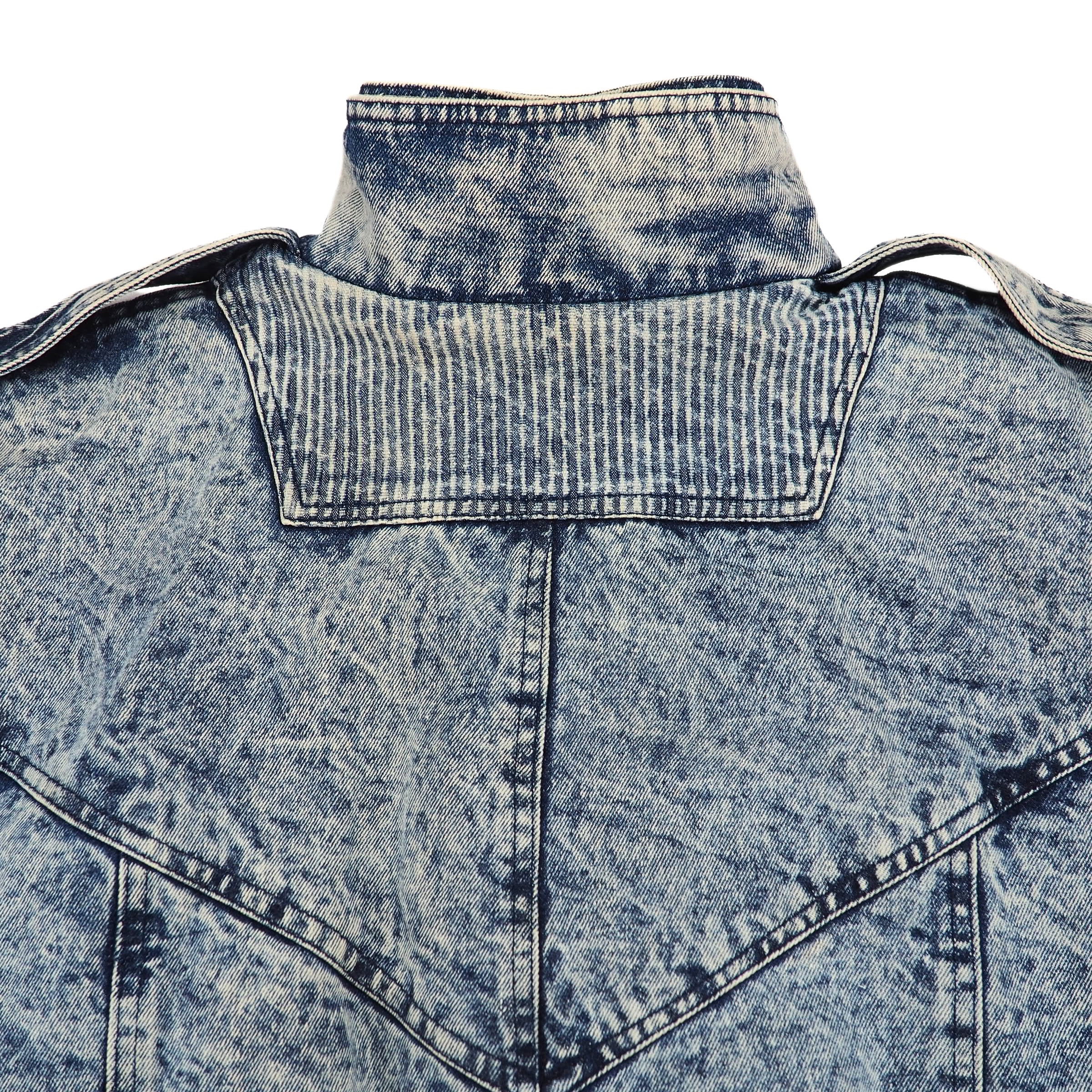 Eagles Ridge Acid Wash Padded Denim Jacket Vintage 90s XL