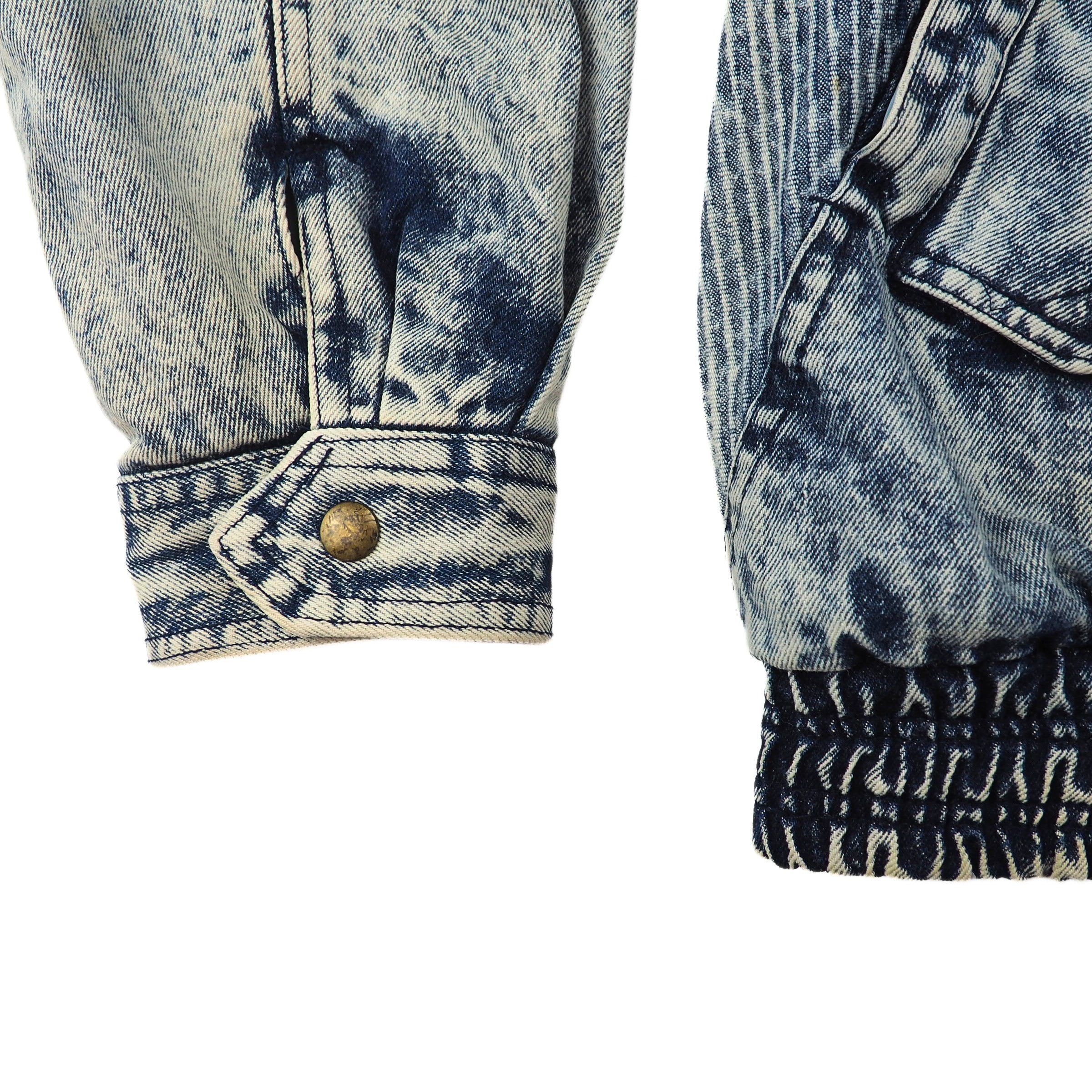 Eagles Ridge Acid Wash Padded Denim Jacket Vintage 90s XL