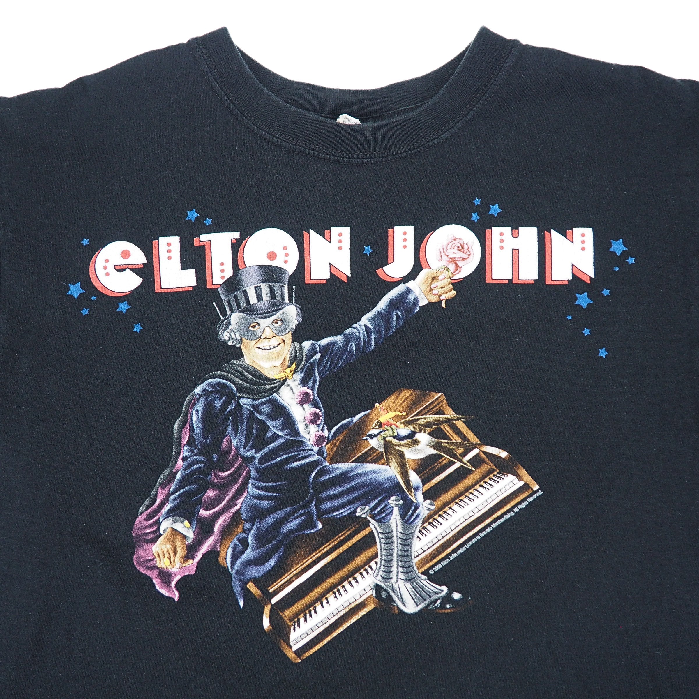 Elton John 2008 Canadian Tour T-Shirt Black Vintage Mens Medium