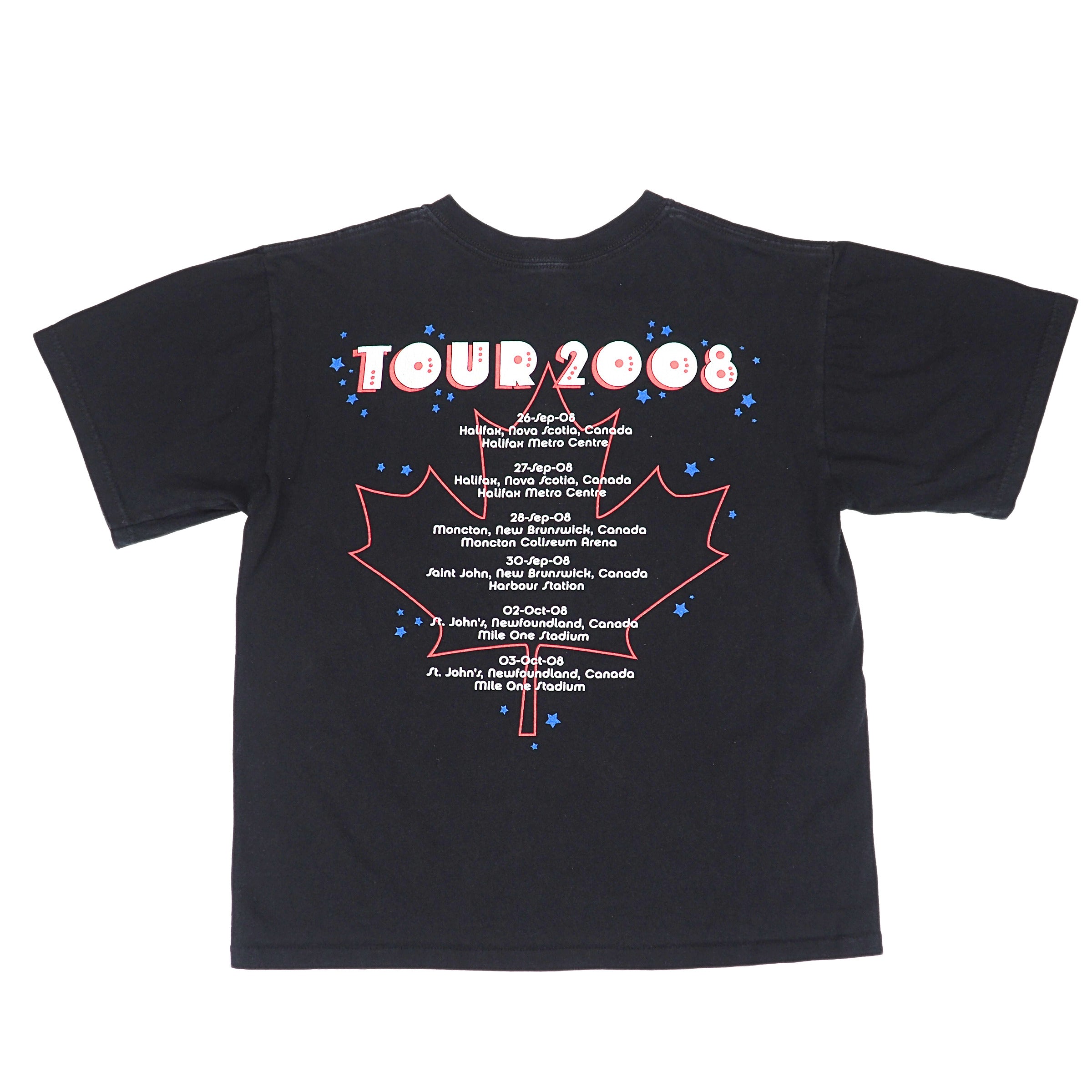 Elton John 2008 Canadian Tour T-Shirt Black Vintage Mens Medium