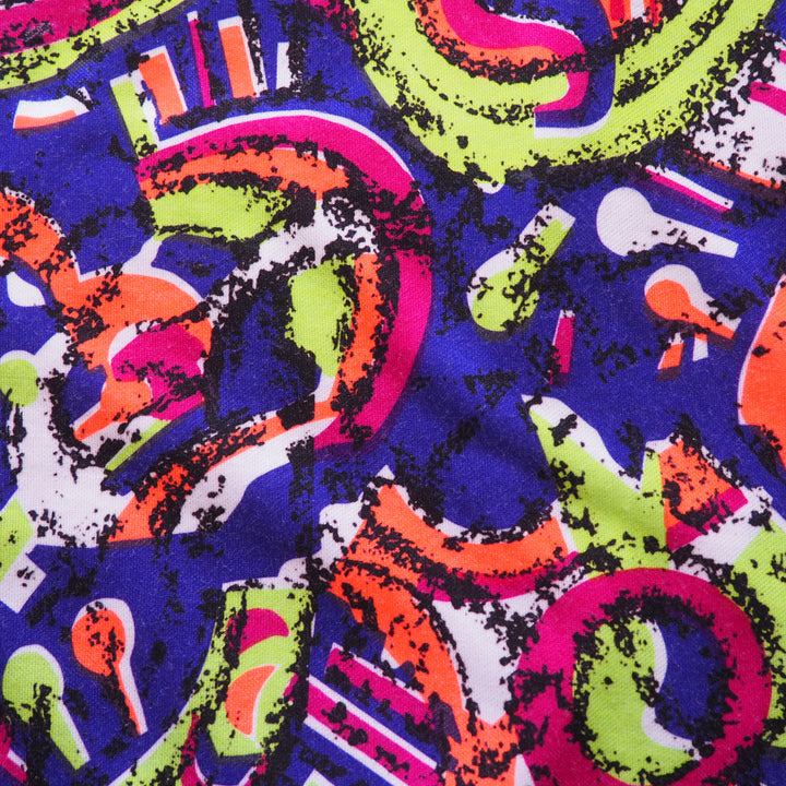 Detail of colorful abstract patterned fabric