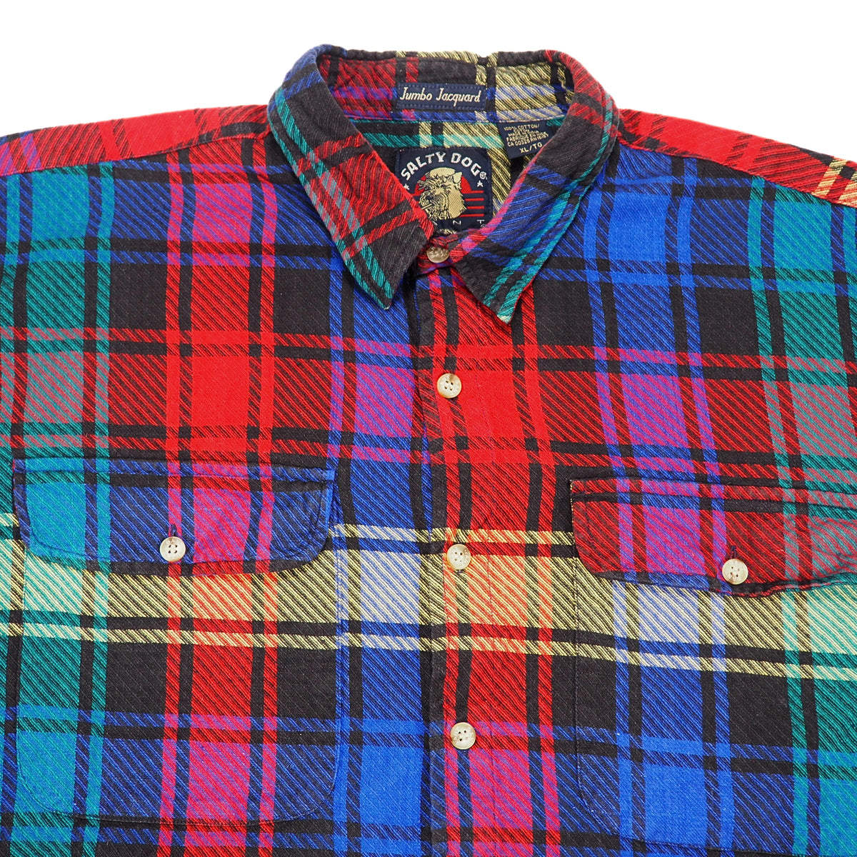 GANT Vintage 90s Salty Dog Jumbo Jacquard Shirt Multicolour Plaid XL