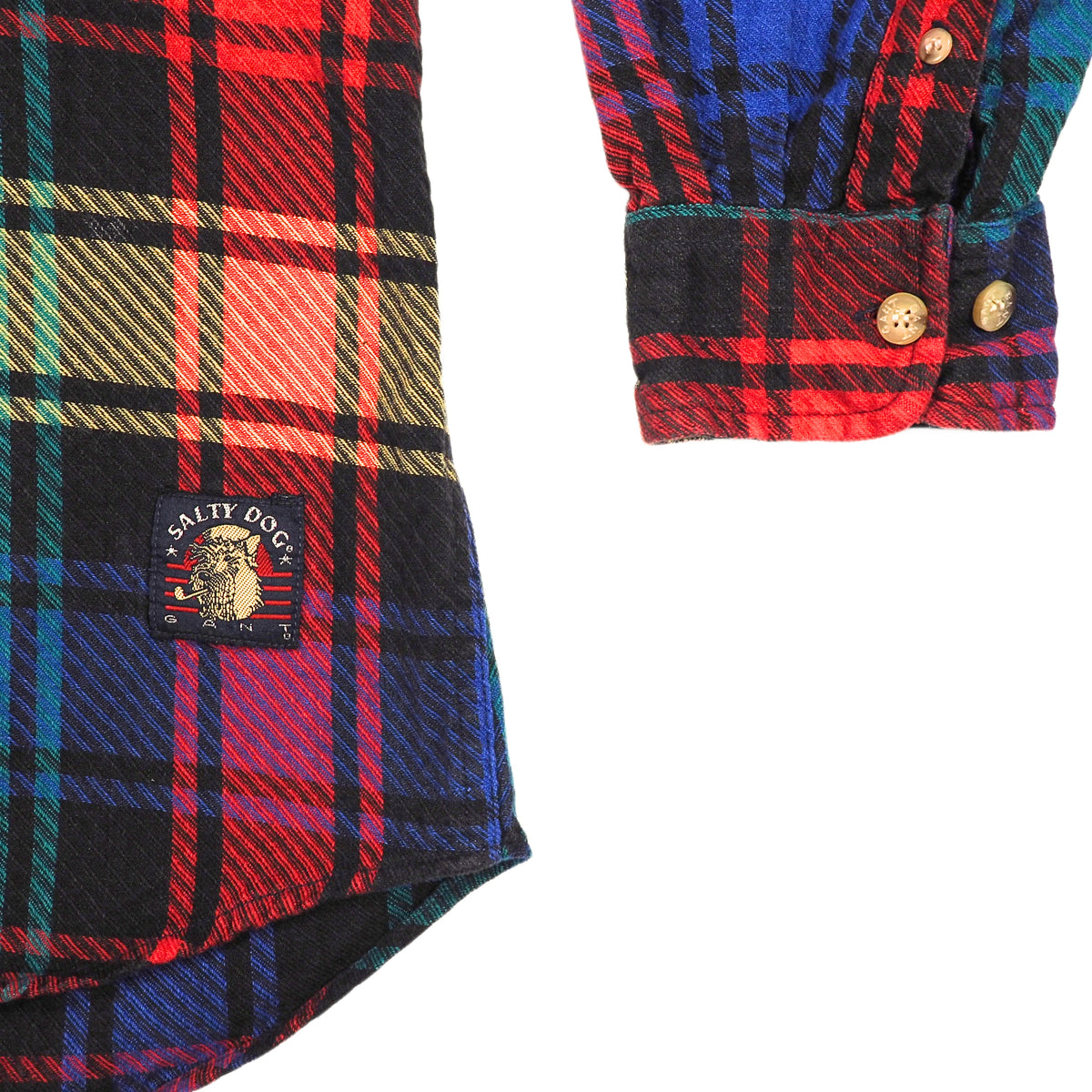 GANT Vintage 90s Salty Dog Jumbo Jacquard Shirt Multicolour Plaid XL