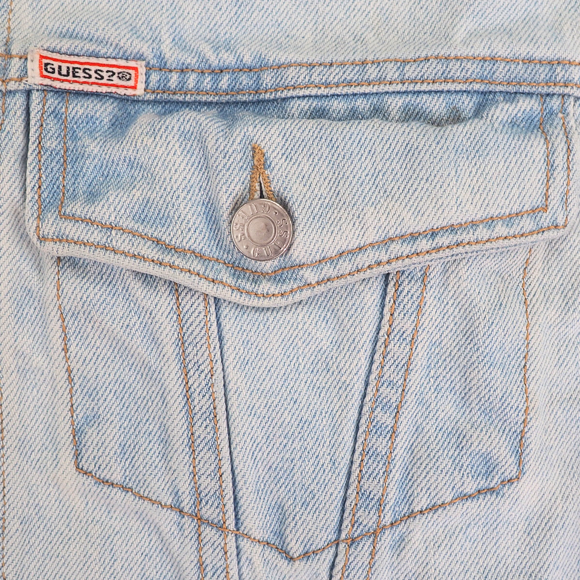 Guess Jeans by Georges Marciano 90s Vintage Denim Jean Jacket Womens Small