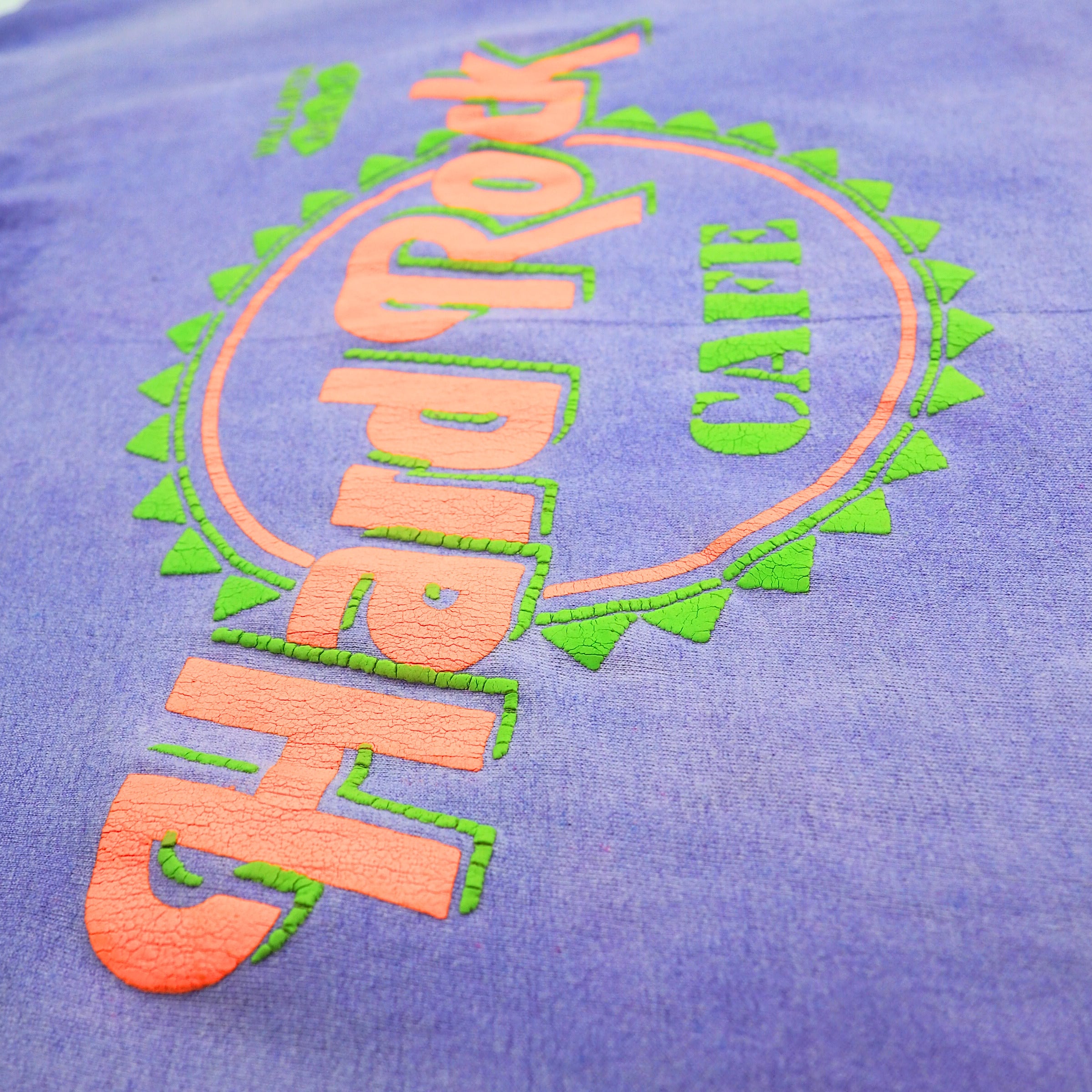 Hard Rock Cafe Vallarta Mexico Single Stitch Neon Graphic Puff Print T-Shirt XL