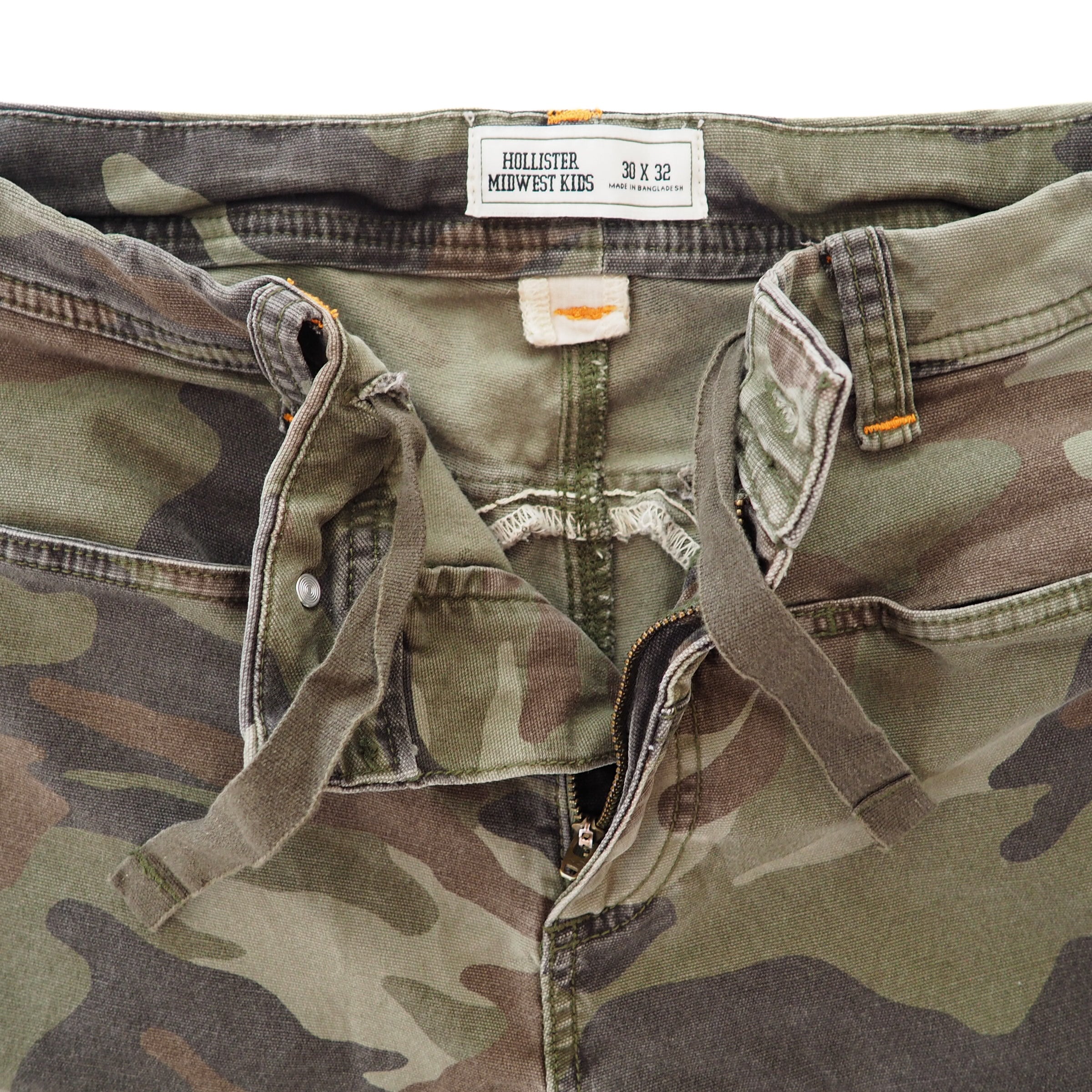 Hollister Midwest Kids Baggy Cargo Carpenter Pants Camo Mens W30 L32