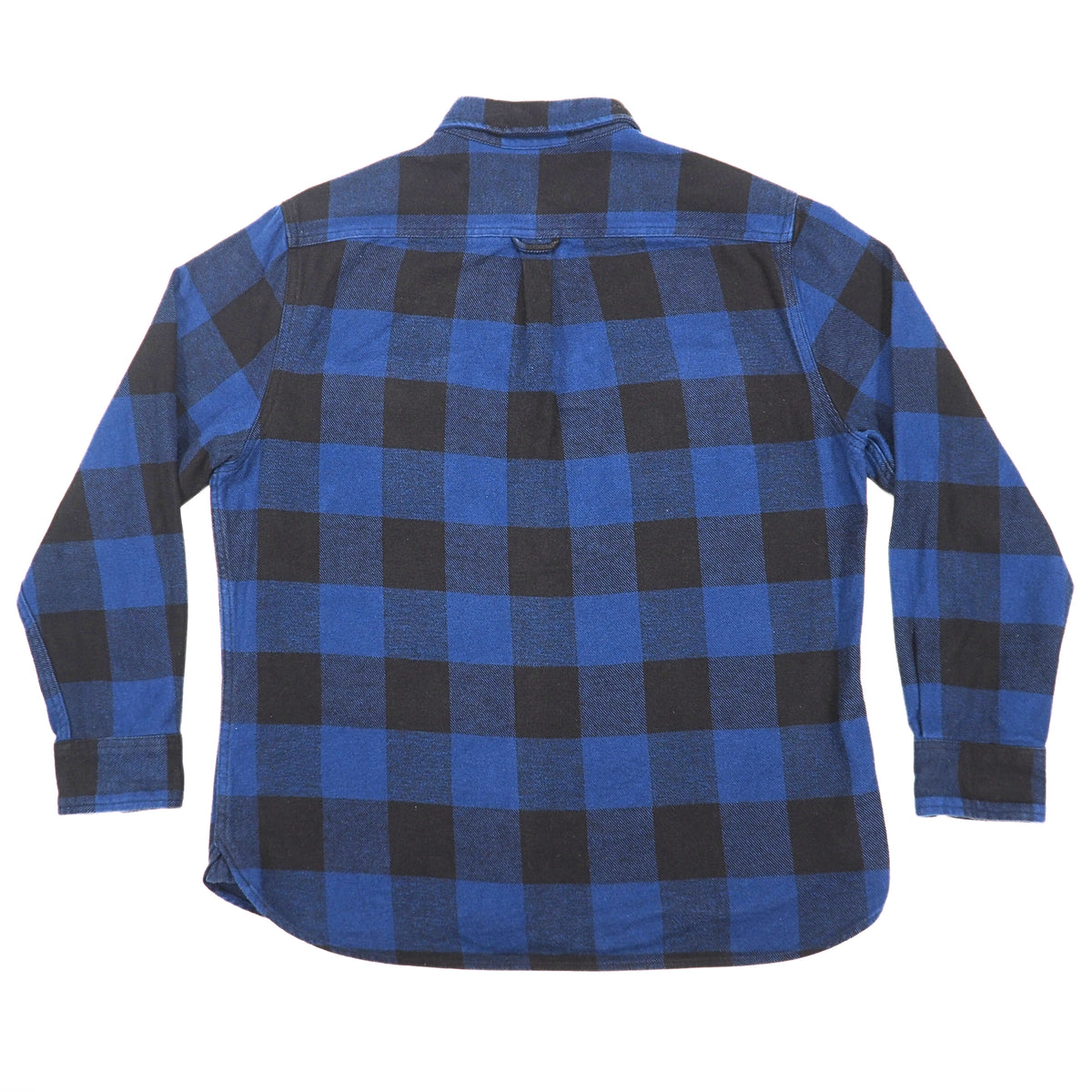 JACHS New York Buffalo Check Flannel Shirt Blue Black L