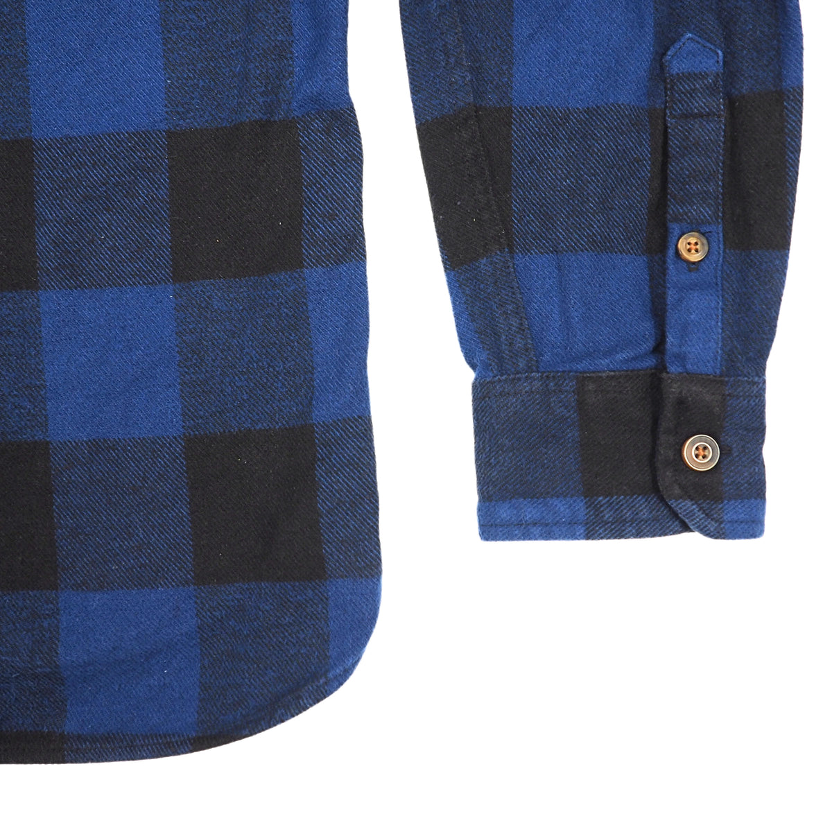 JACHS New York Buffalo Check Flannel Shirt Blue Black L