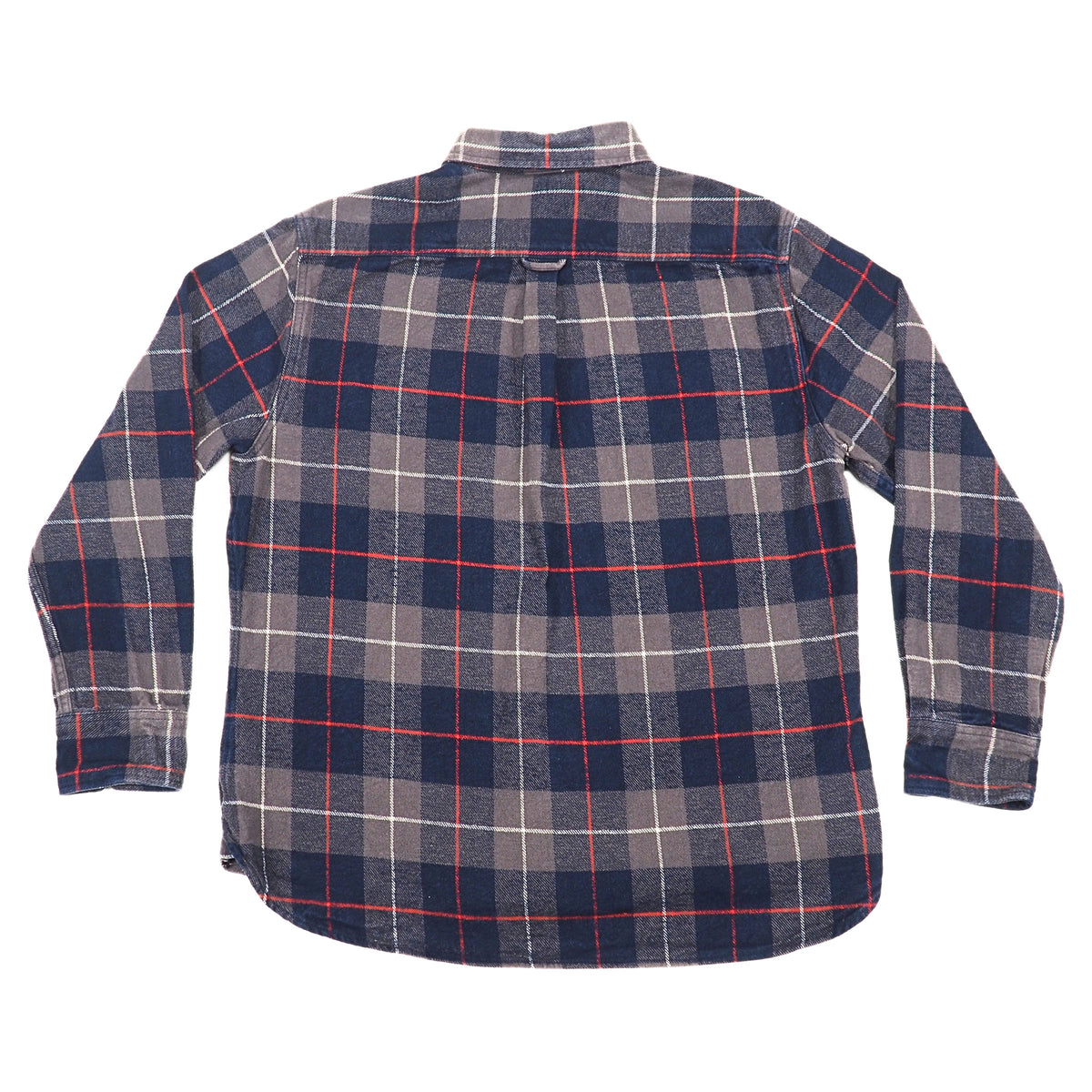 JACHS New York Buffalo Check Flannel Shirt Navy Grey Red L