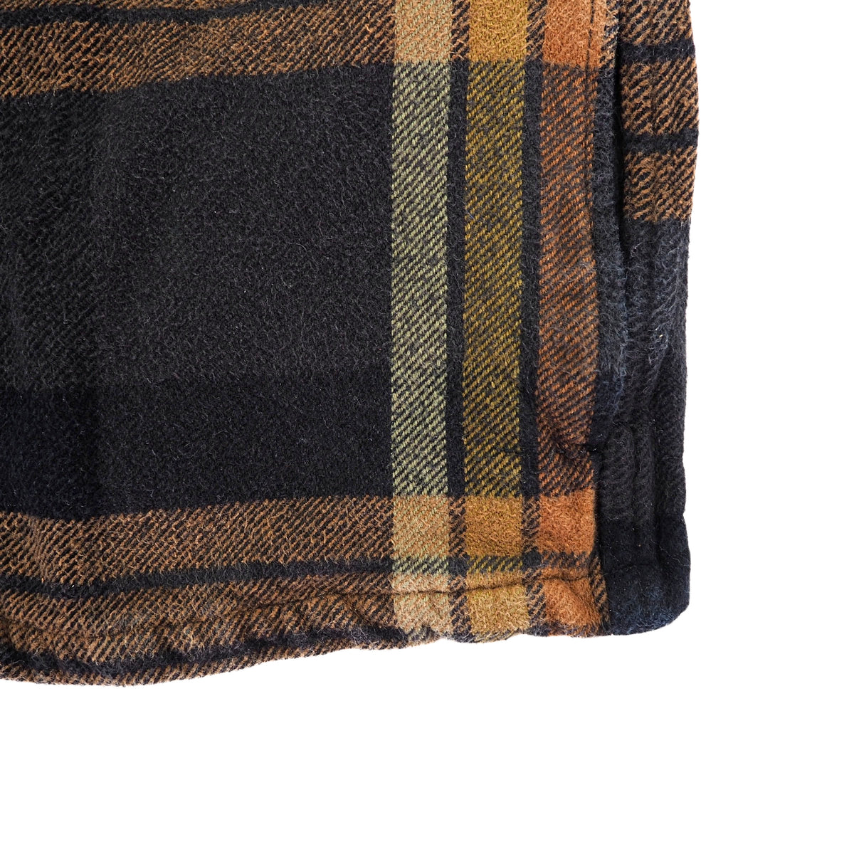 Kolby Plaid Cotton Shirt Chore Jacket Charcoal Rust Tan M fits S