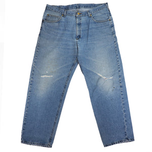 L.L.Bean Double L Wide Leg Blue Denim Jeans Authentic 90s Vintage W40 L32