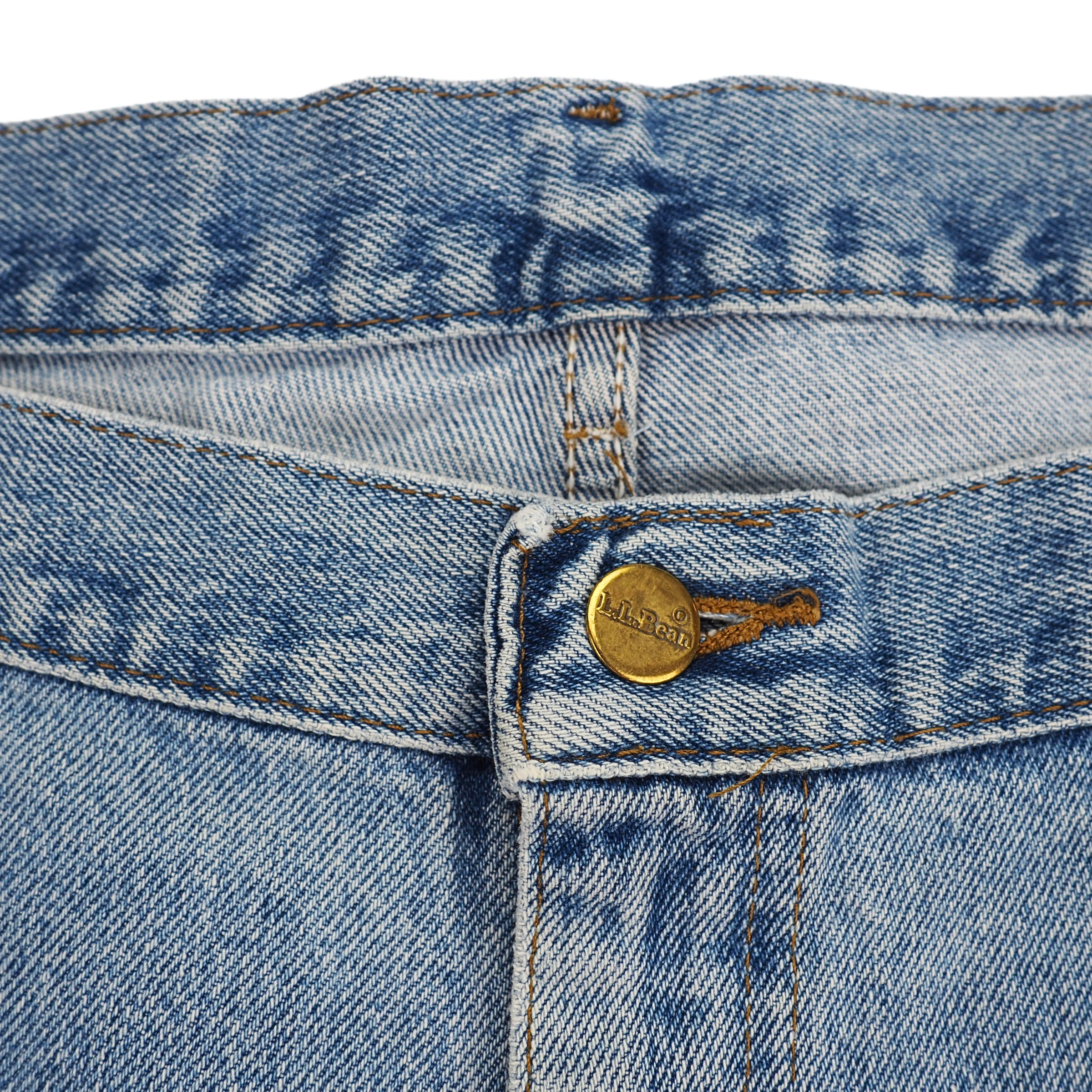 L.L.Bean Double L Wide Leg Blue Denim Jeans Authentic 90s Vintage W40 L32