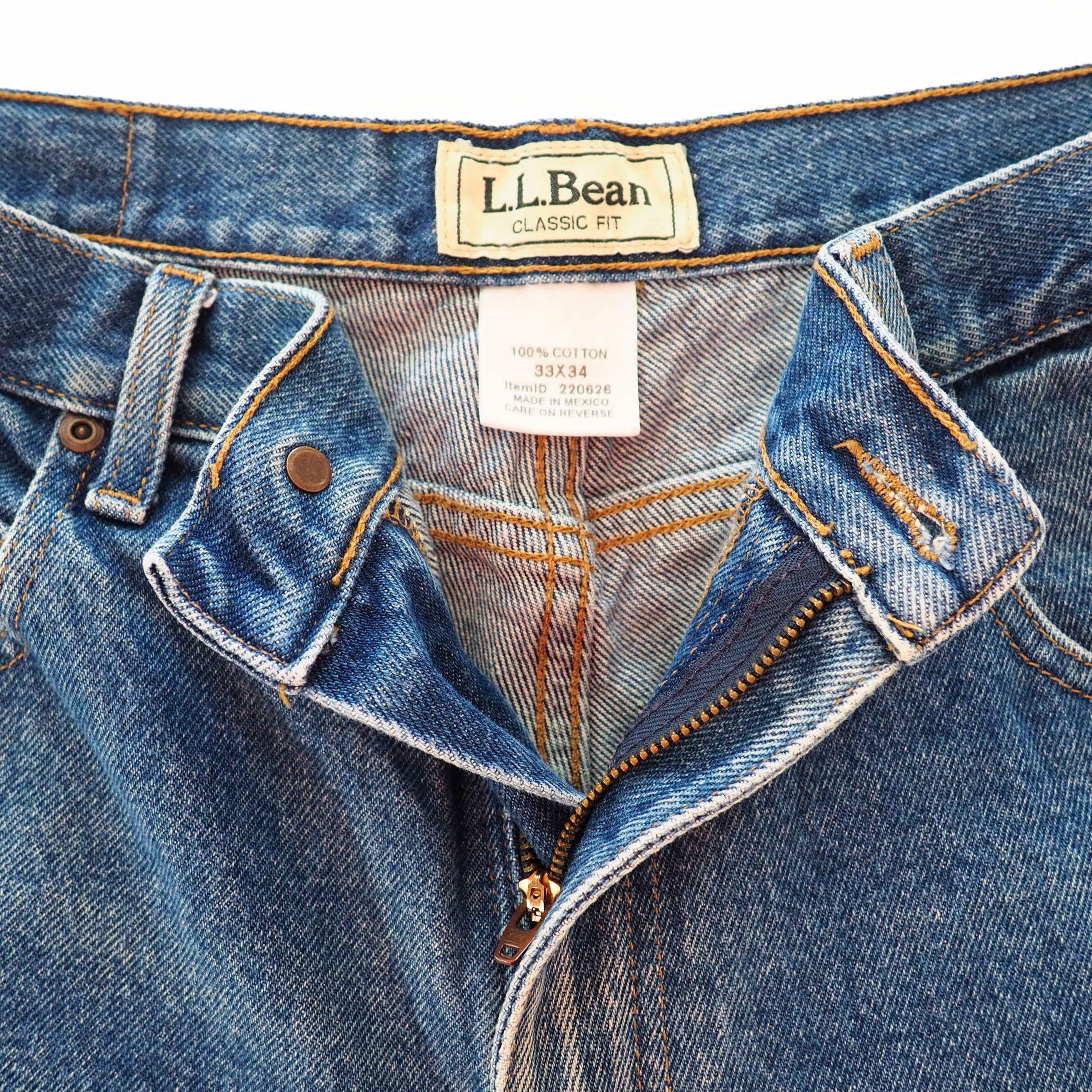 L.L.Bean Double L Denim Jeans Classic Fit 100% Cotton Mens W33 L34