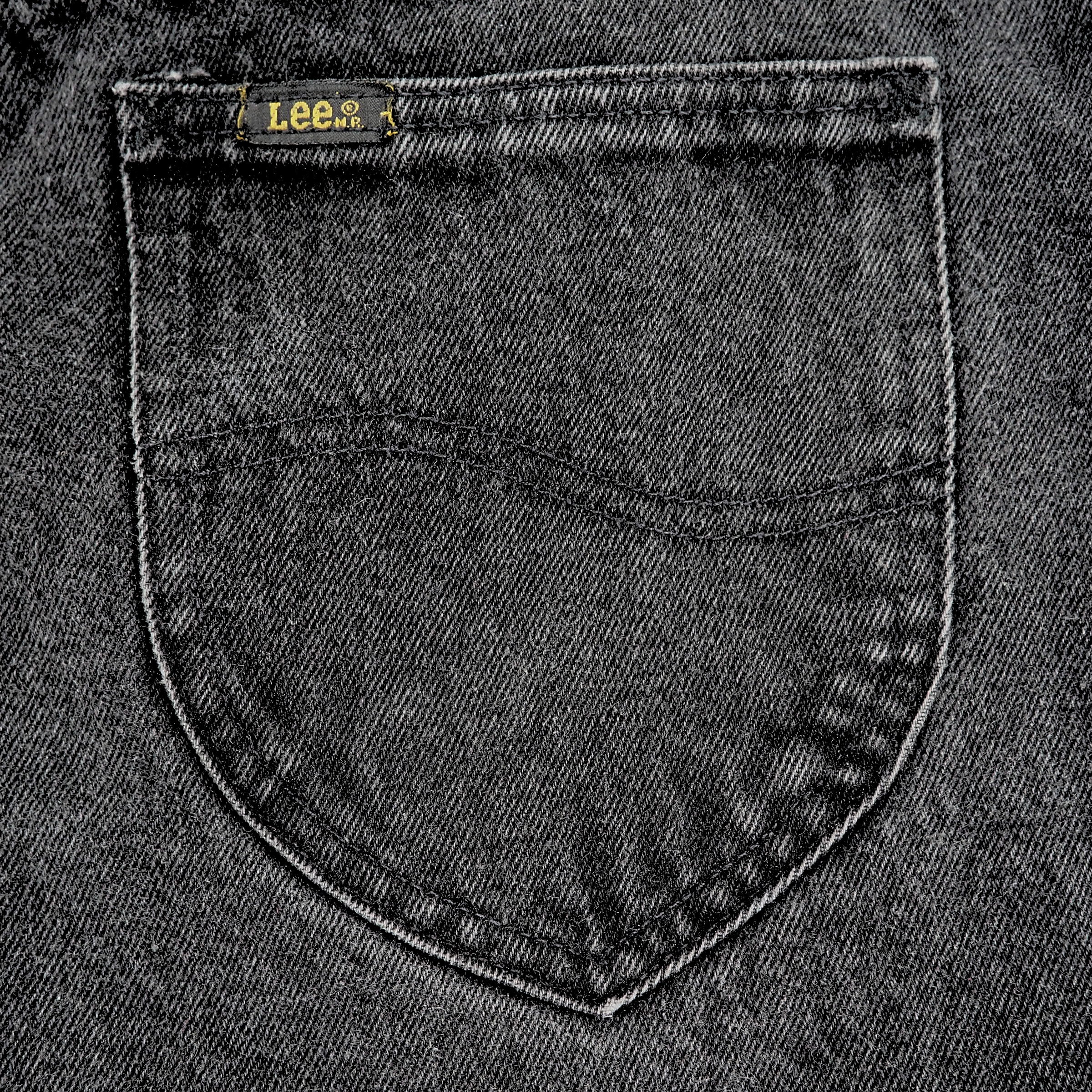 Lee Jeans 100% Cotton Black Denim Jeans Authentic 90s Vintage W32 L32
