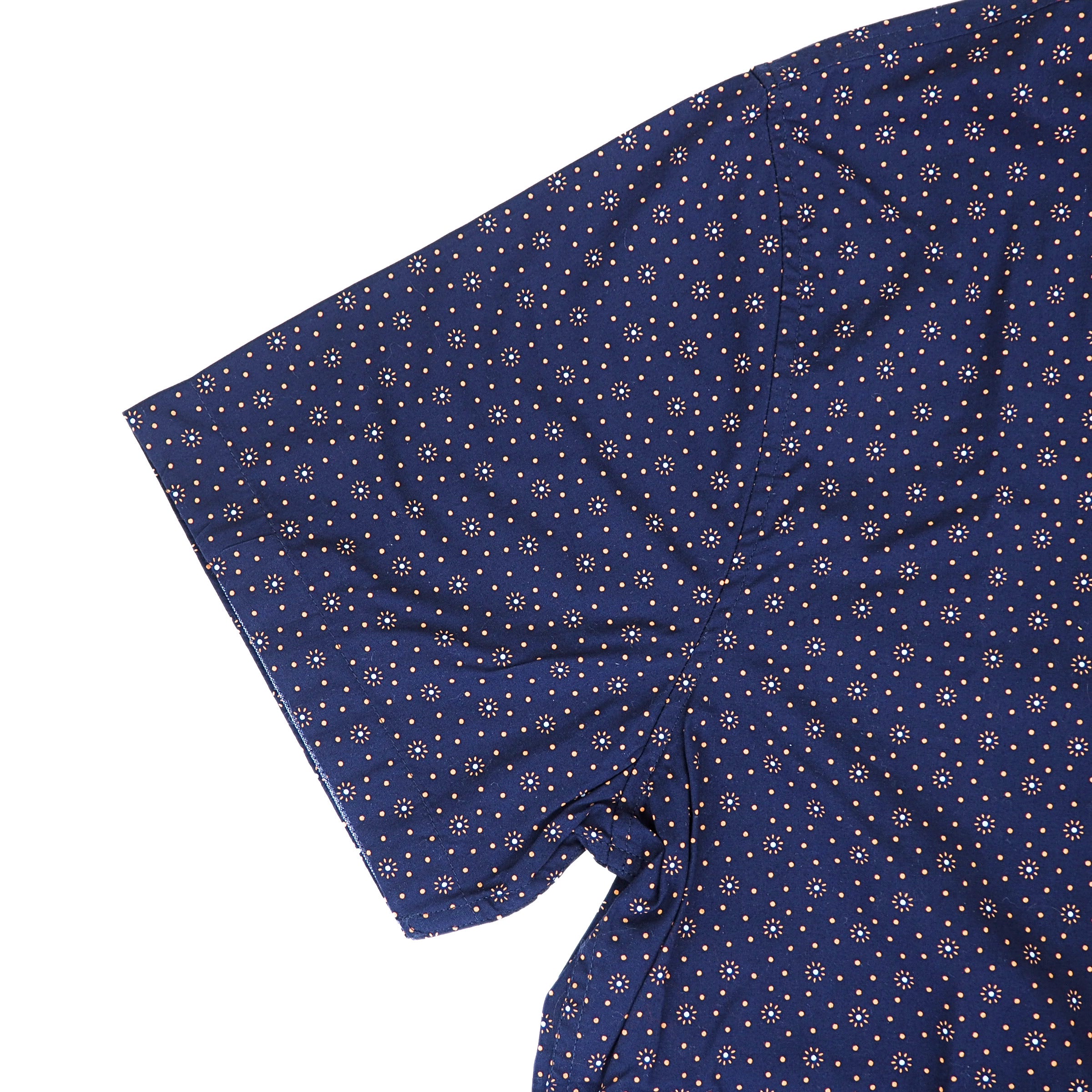 Lee Jeans Polka Dot Patterned Short Sleeved Shirt Navy XL