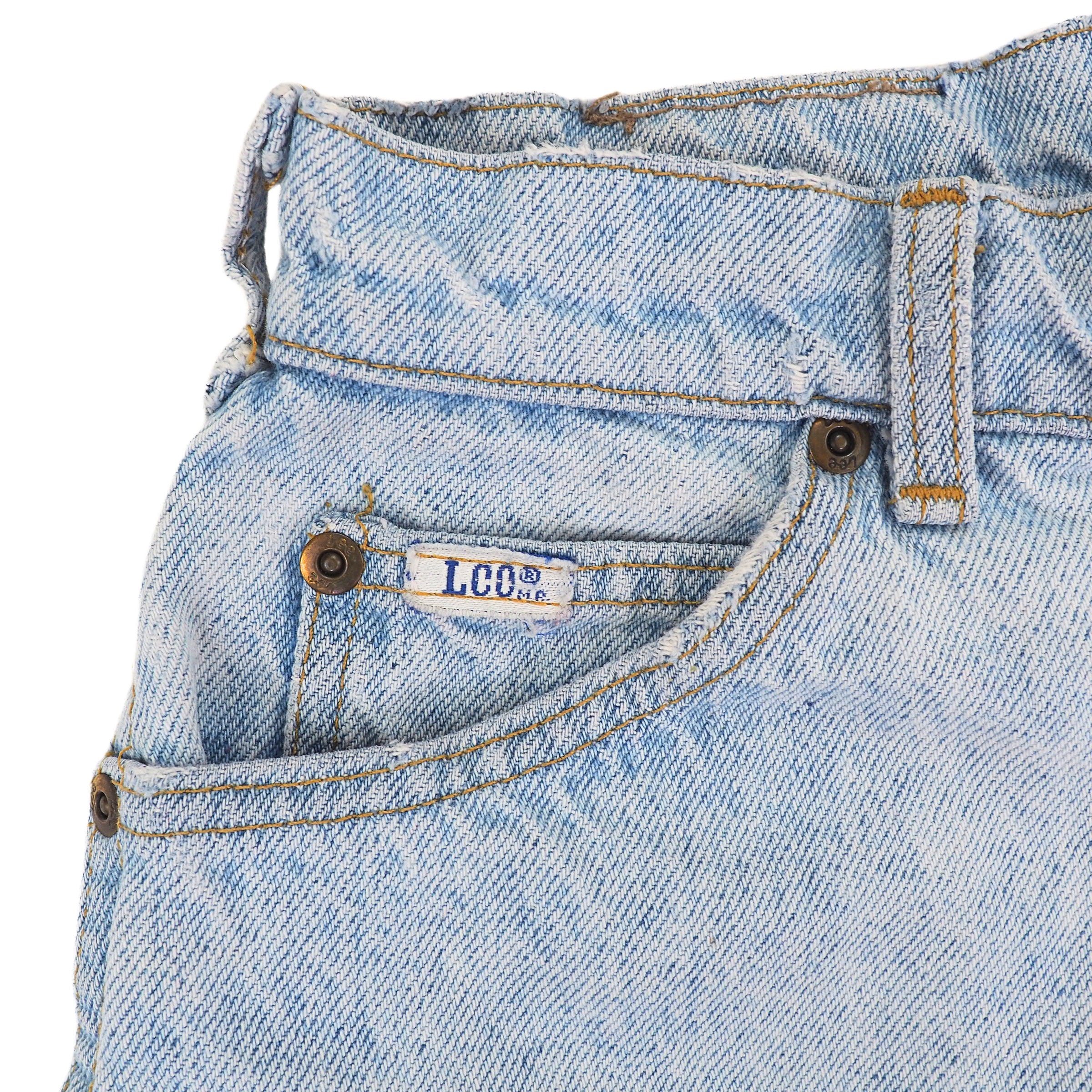 Lee Riders Daisy Duke Jean Shorts Union Made in USA Vintage 80s Size 6