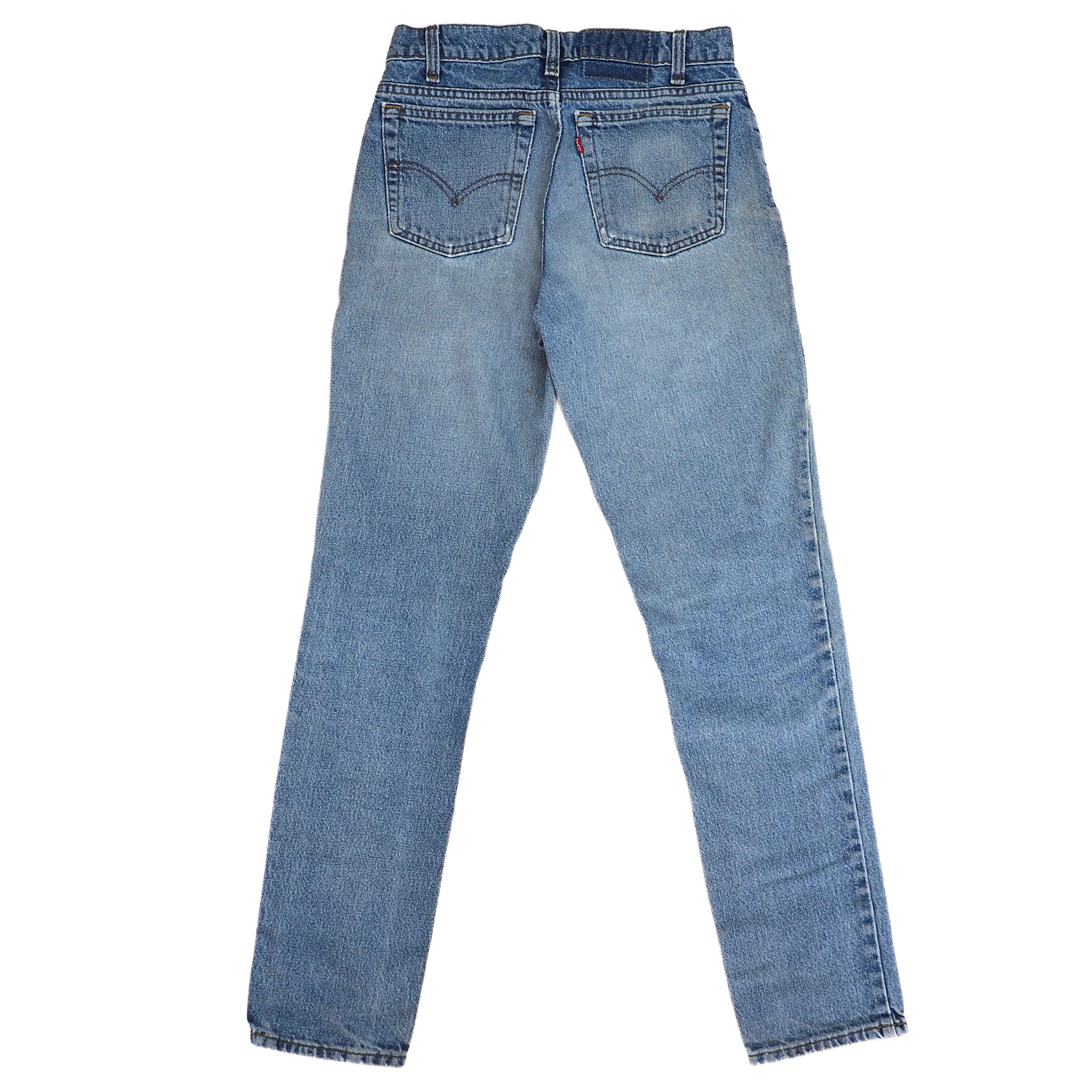 Levi's 512 Slim Tapered Red Tab Blue Denim Jeans Authentic 90s Vintage W28