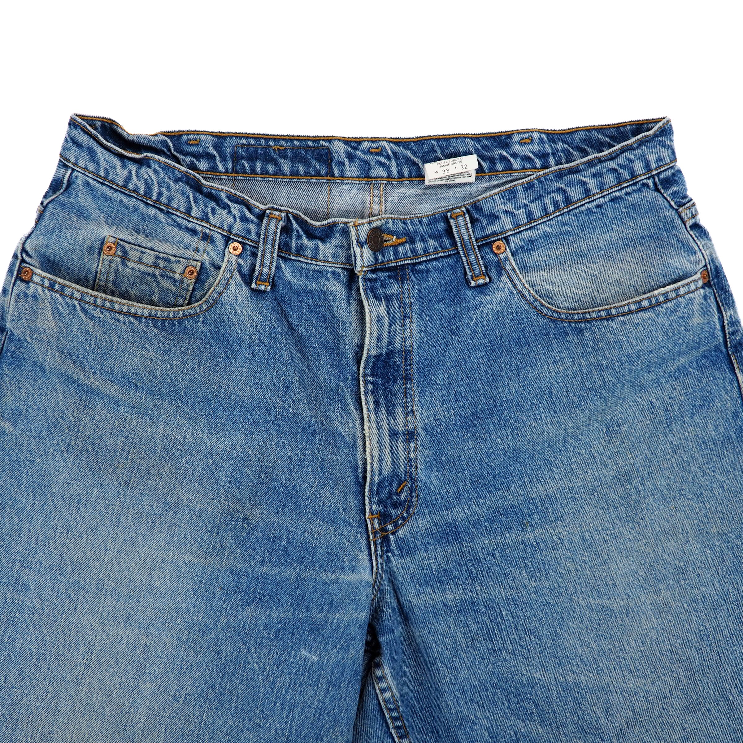 Levi's 535 Red Tab Blue Denim Jeans Authentic 90s Vintage Mens W38 L32