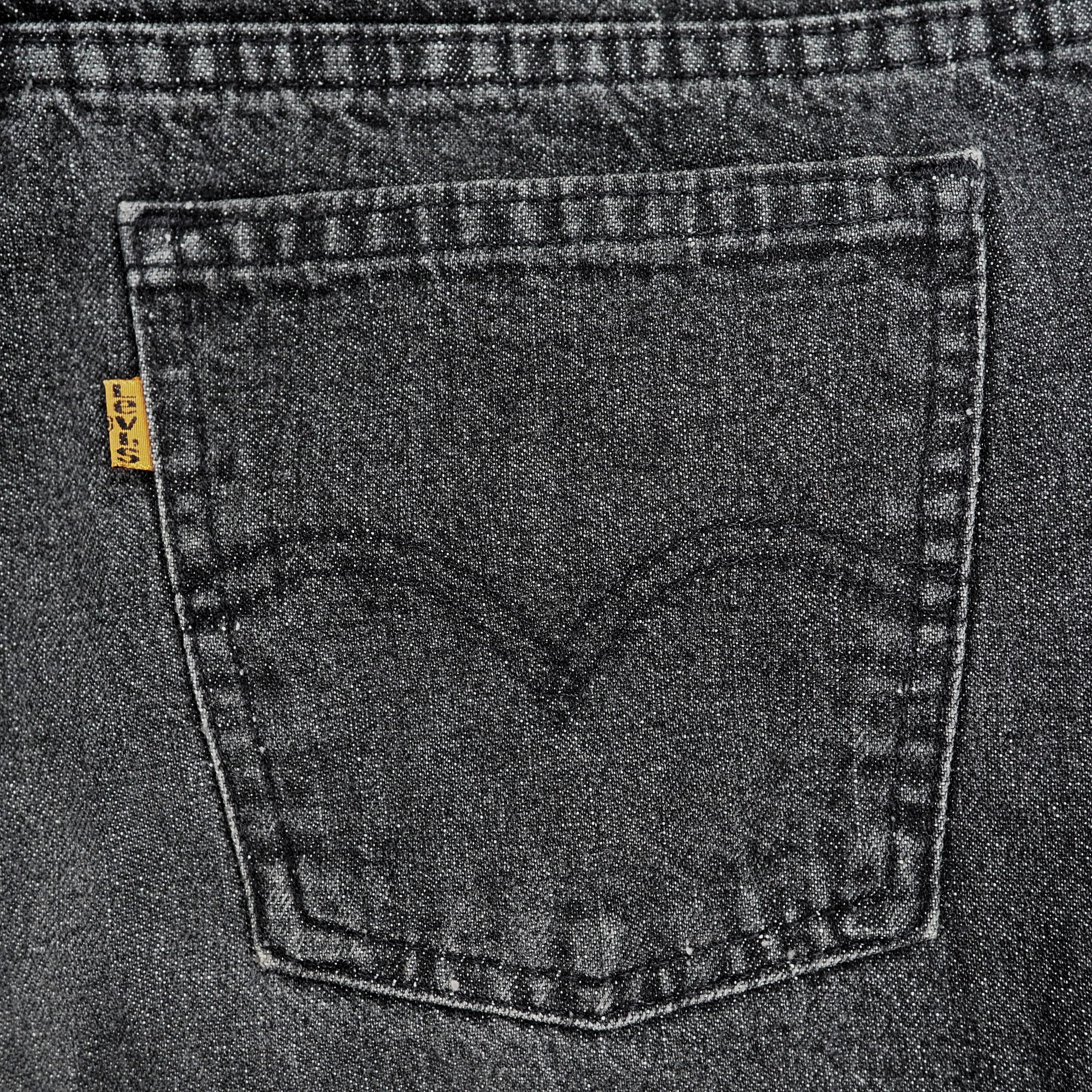 Levi's 619 Orange Tab Black Denim Jeans Authentic 90s Vintage W31 L32