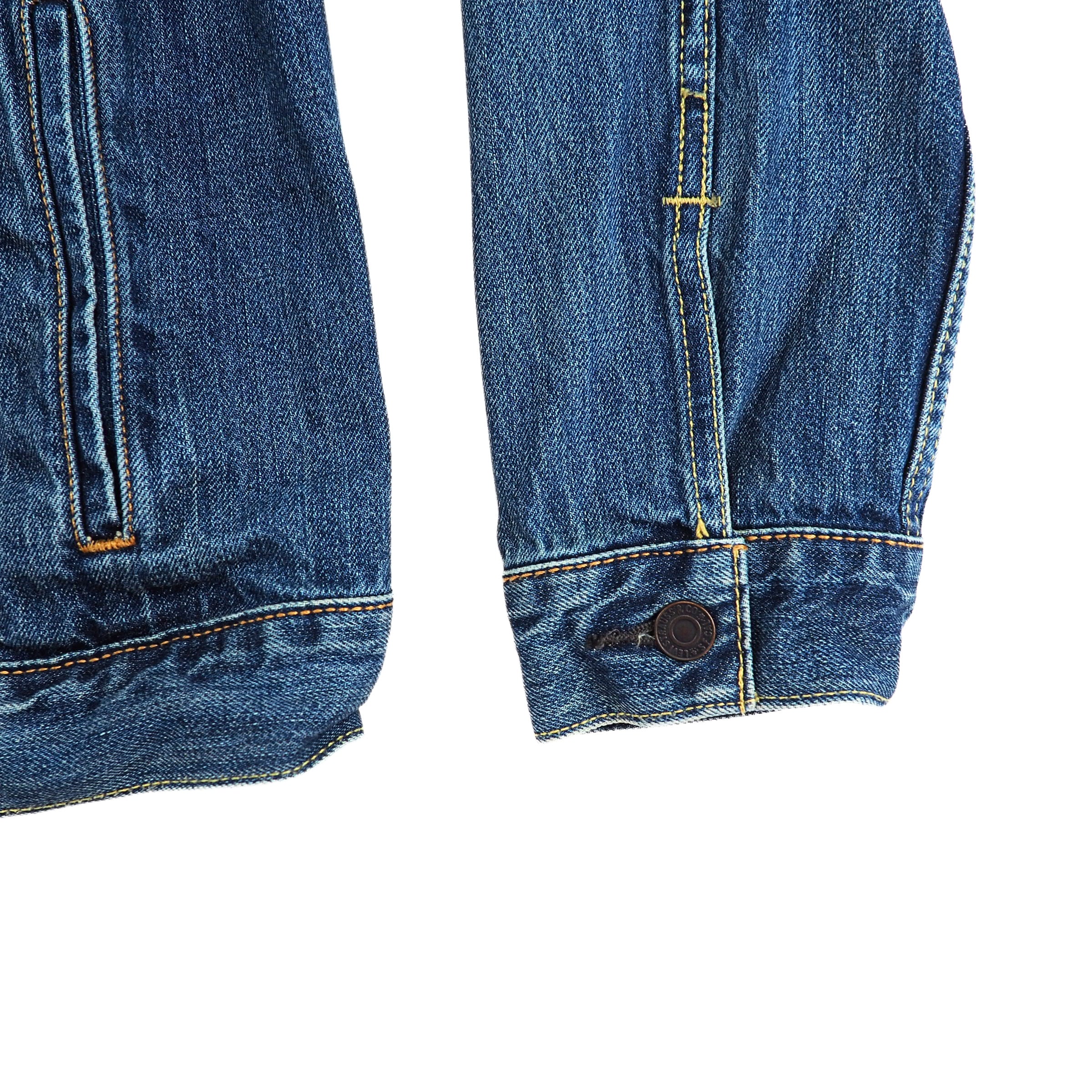 Levi's Red Tab Premium Retail Denim Trucker Jacket Faded Indigo Washed Denim 00s 10s L