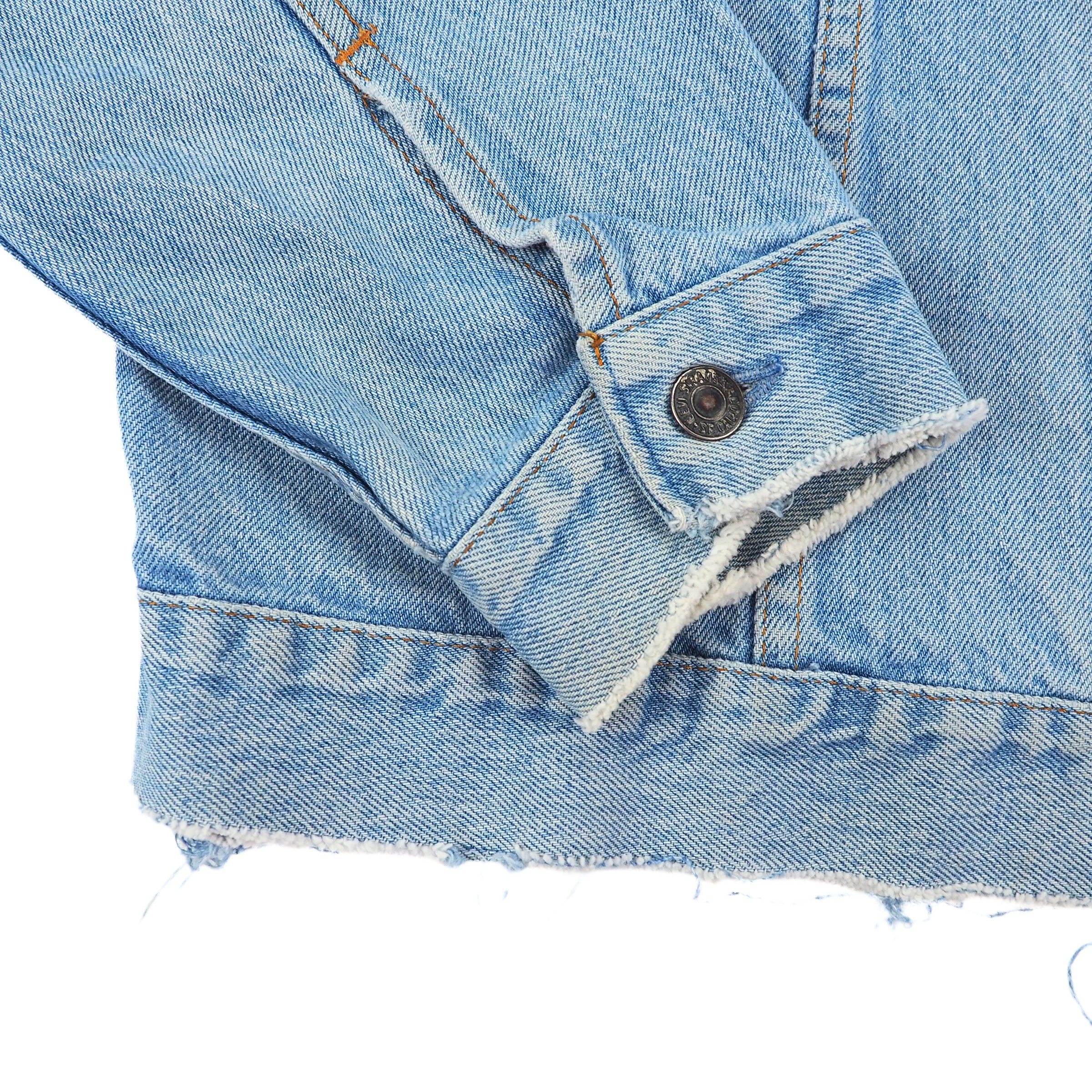 Levi's Type III Trucker Denim Jean Jacket Distressed Custom Vintage 80s 42 Large