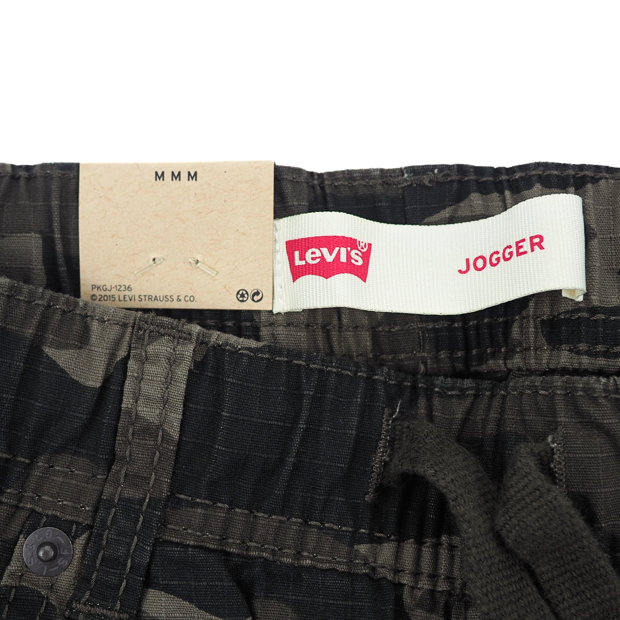Levi's jogger pants with brand label on a white background