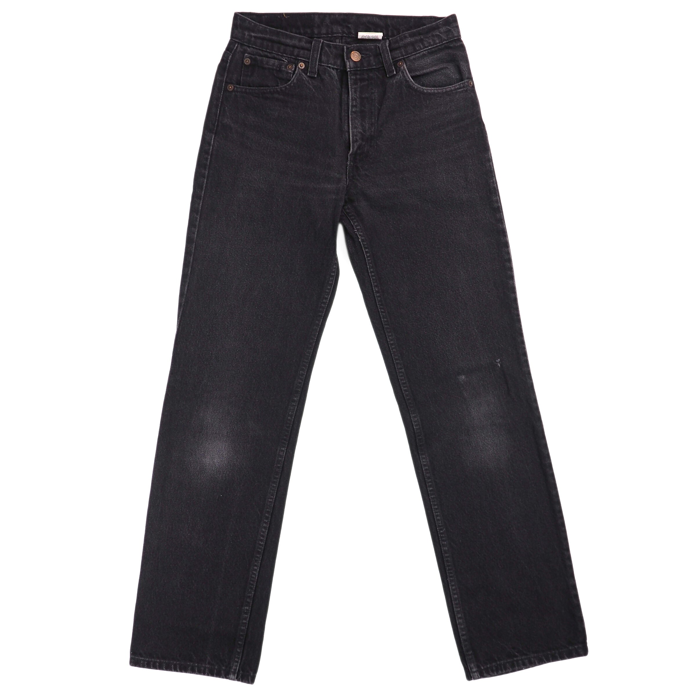 Levi's 516 Red Tab Black Denim Jeans Authentic 90s Vintage Mens W29 L32