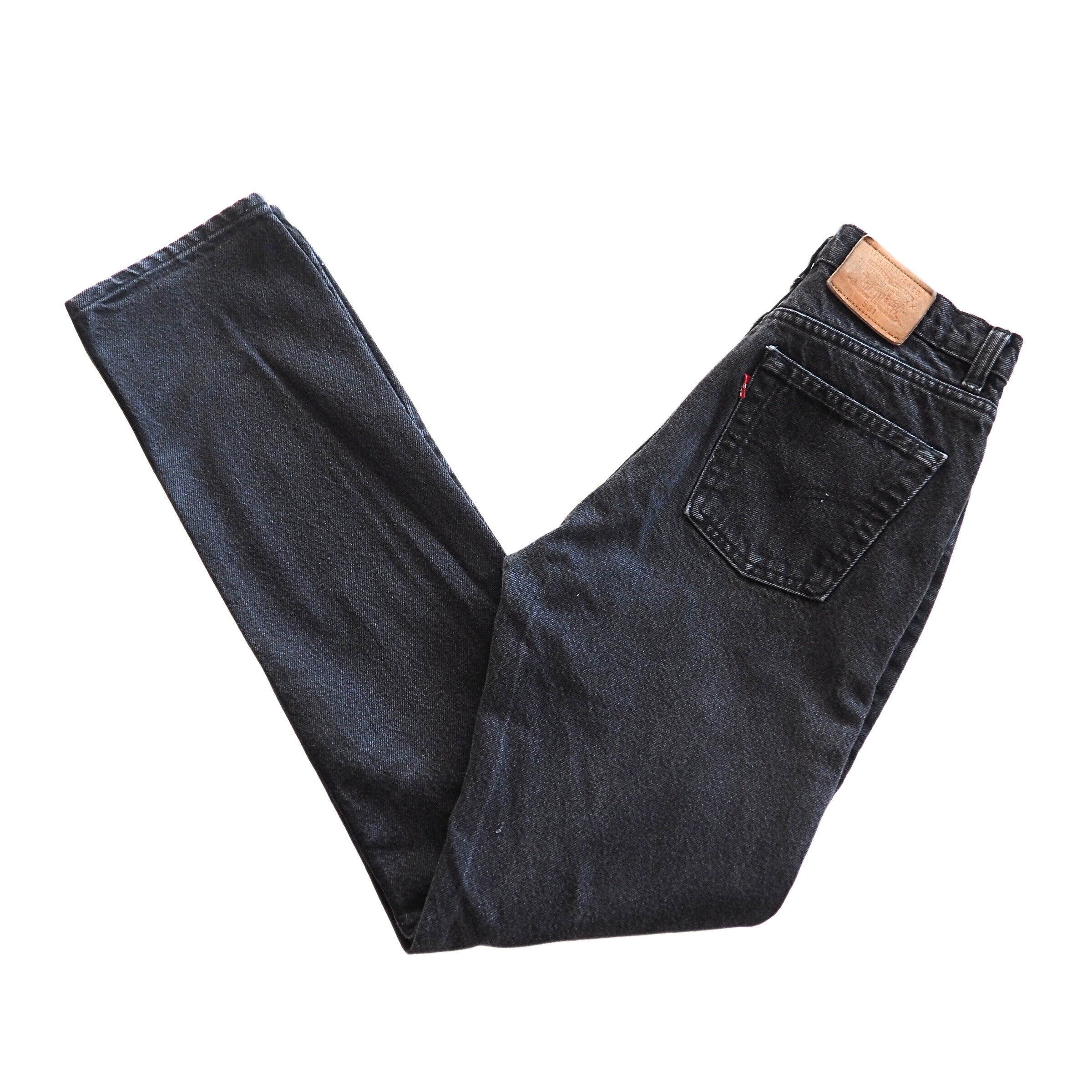 Levi's 531 Red Tab Black Denim Jeans Authentic 90s Vintage Mens W30 L34