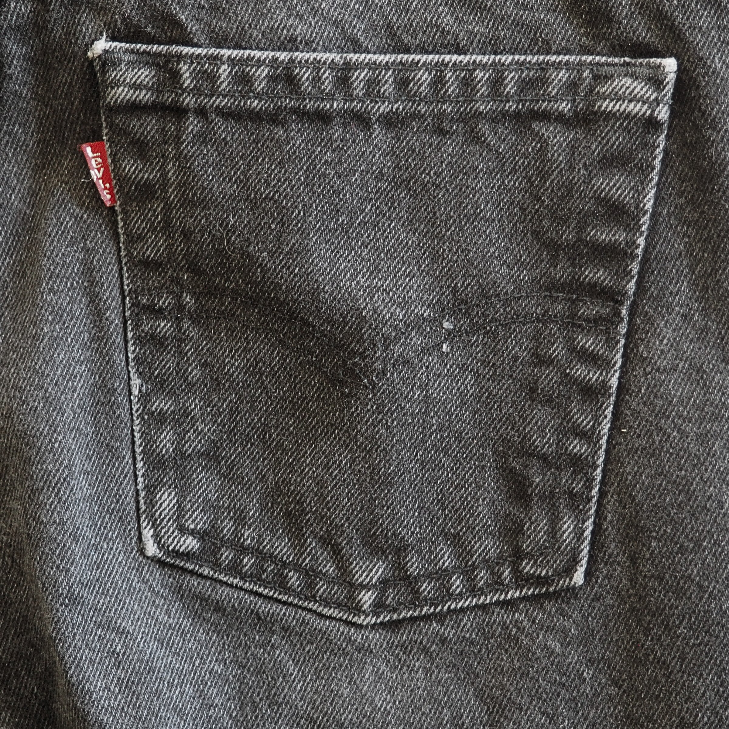 Levi's 531 Red Tab Black Denim Jeans Authentic 90s Vintage Mens W30 L34