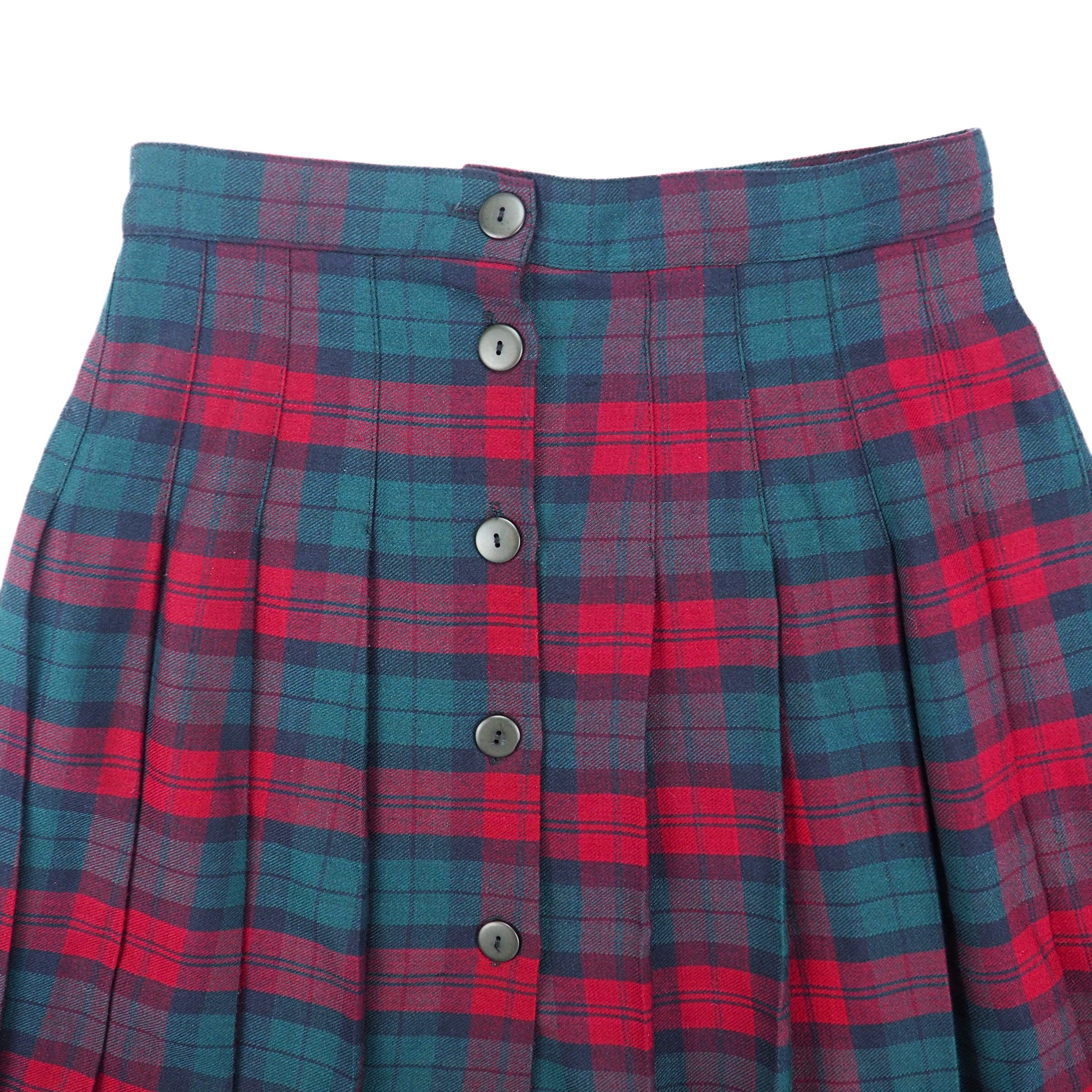 M Collection Pleated Plaid Lindsay Tartan Punk Schoolgirl Skirt Size 7 Small
