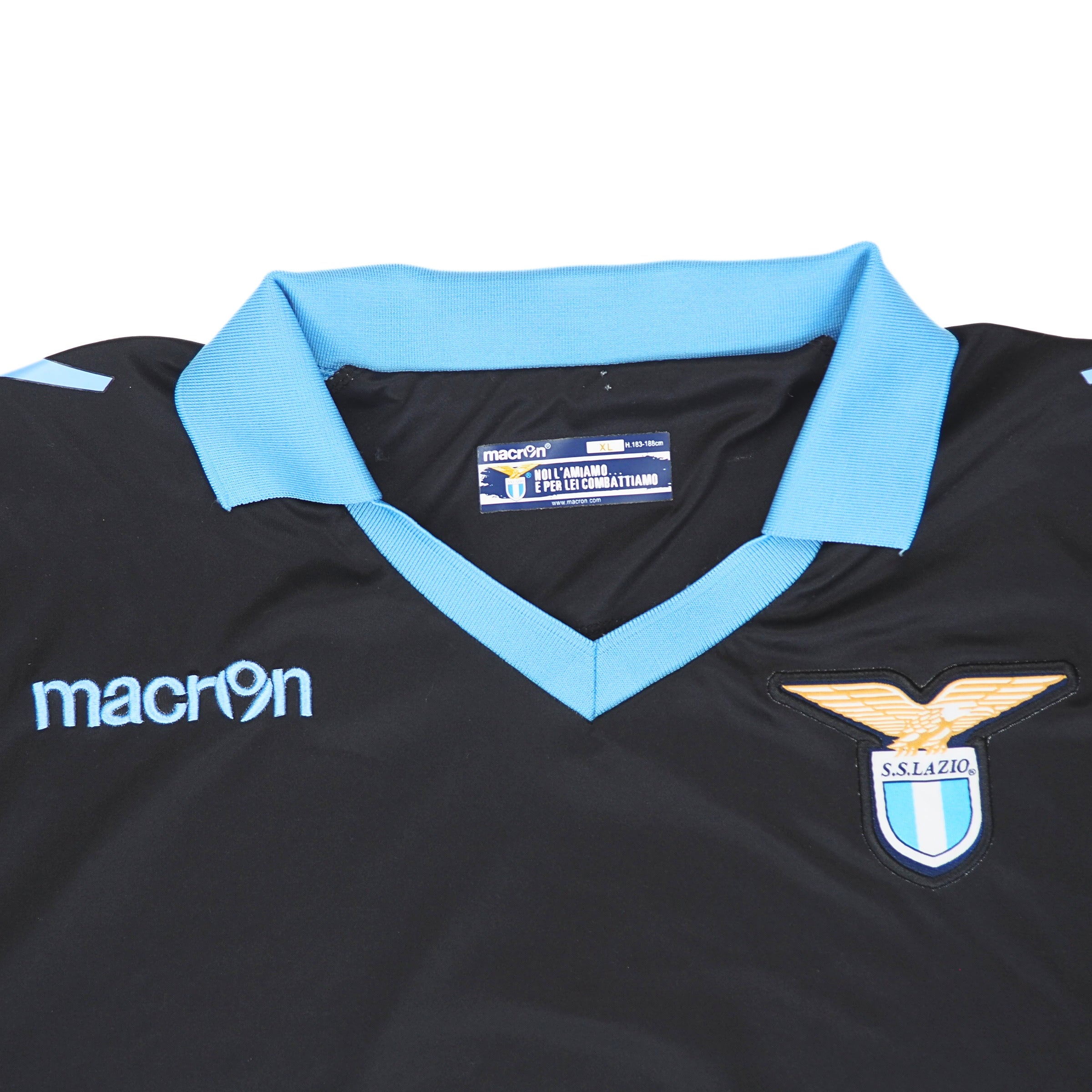 Macron 2015-16 SS Lazio Away Soccer Jersey SS 1 Maglia Bandiera XL