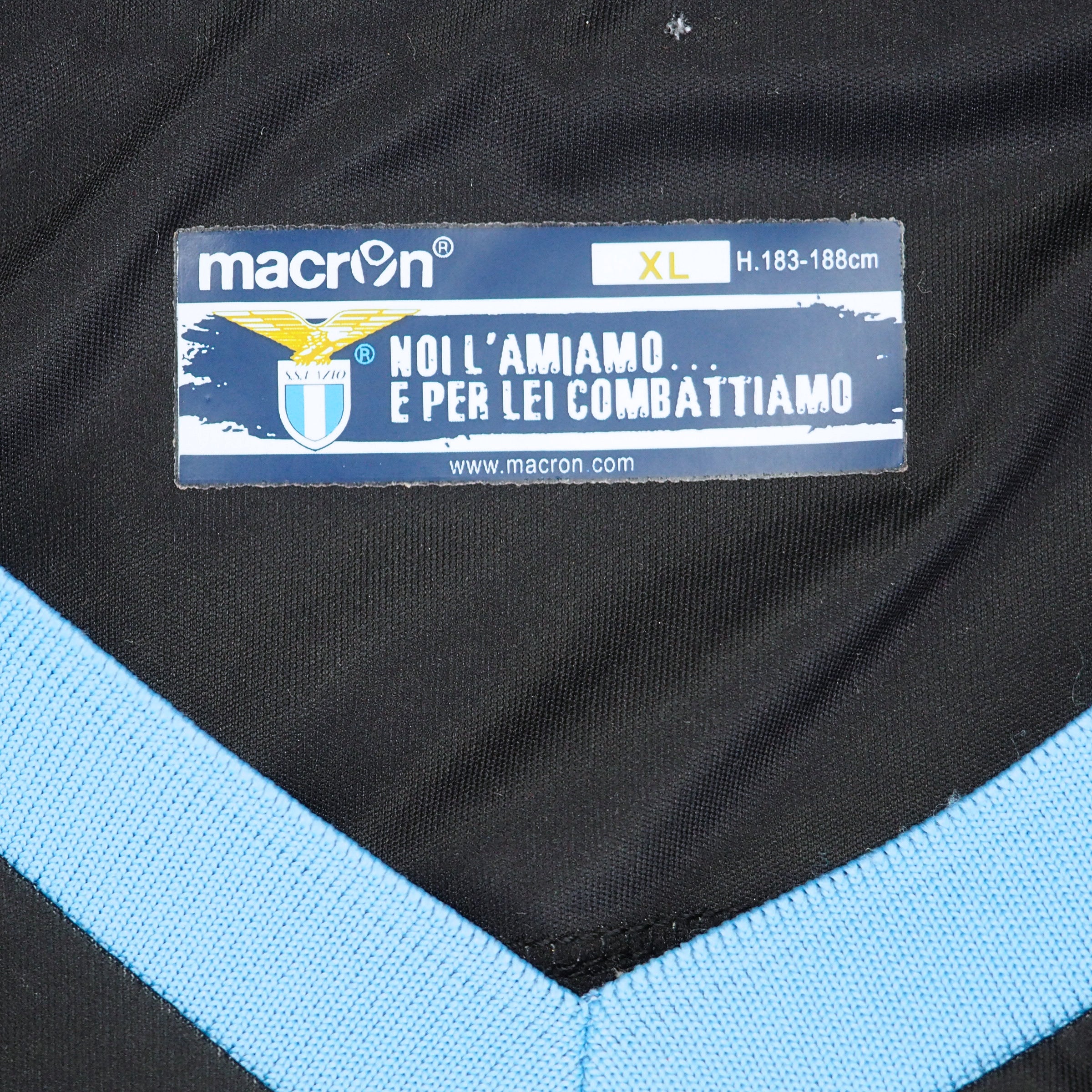 Macron 2015-16 SS Lazio Away Soccer Jersey SS 1 Maglia Bandiera XL