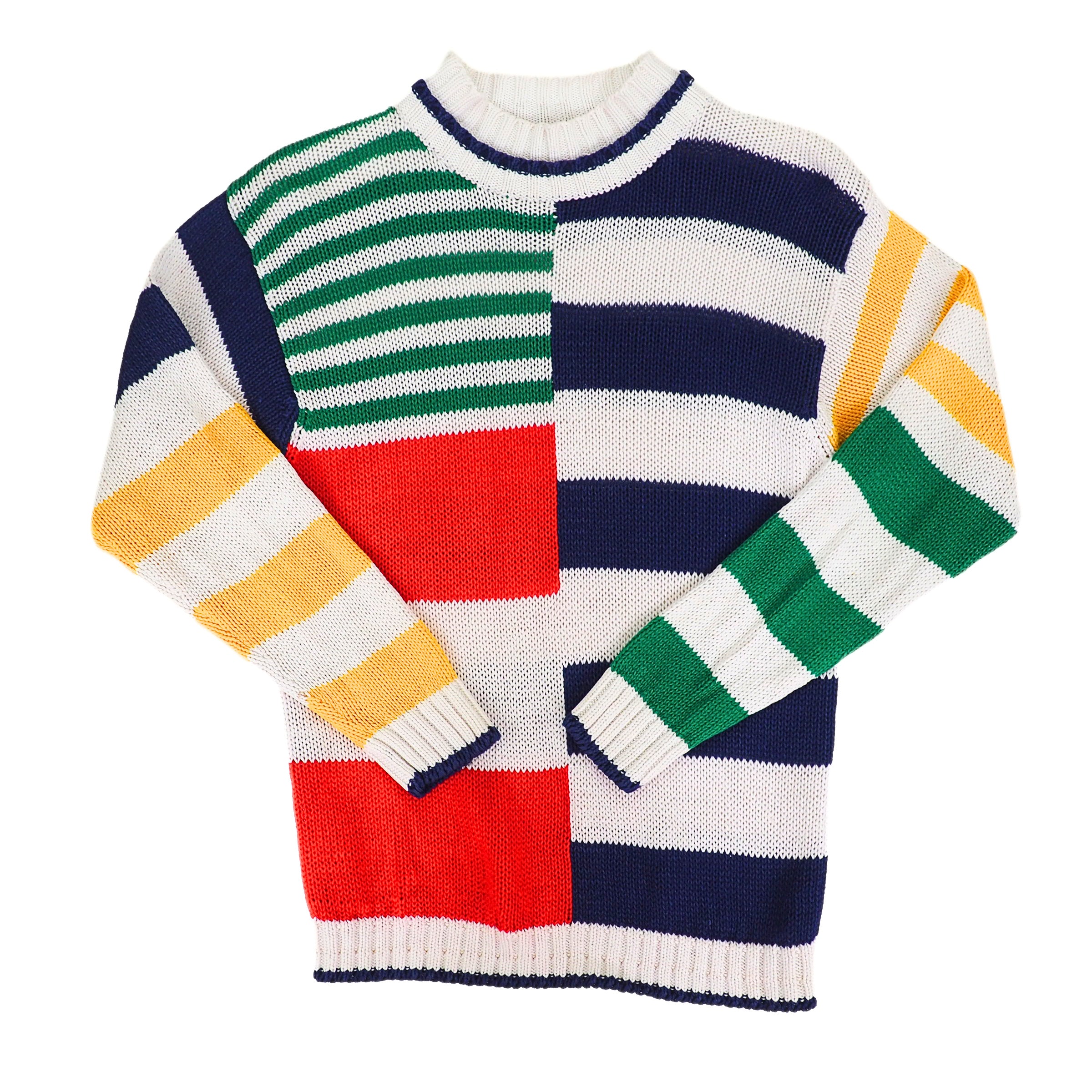 Marsh Landing Striped Knitted Sweater Nautical Preppy Vintage 90s Small