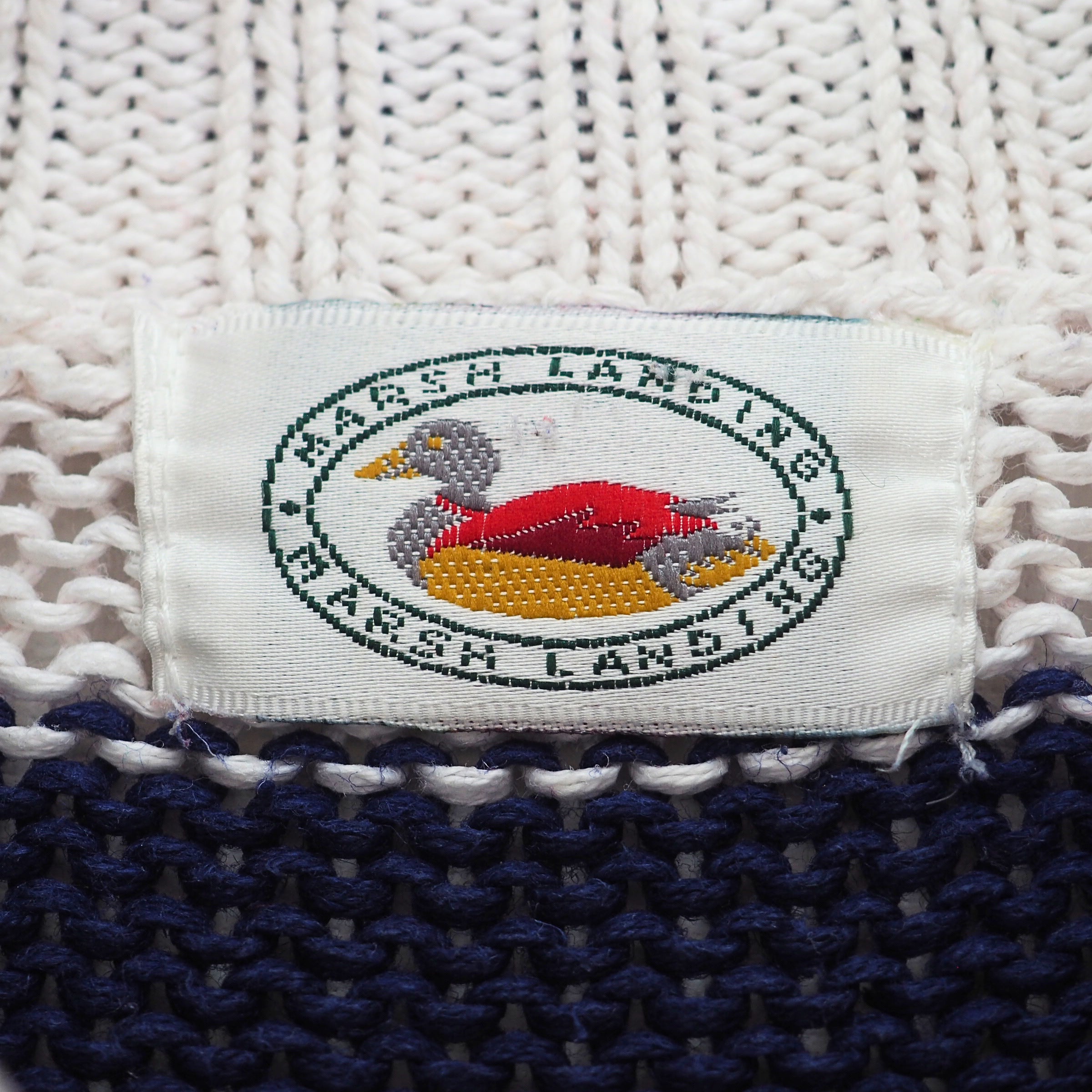 Marsh Landing Striped Knitted Sweater Nautical Preppy Vintage 90s Small
