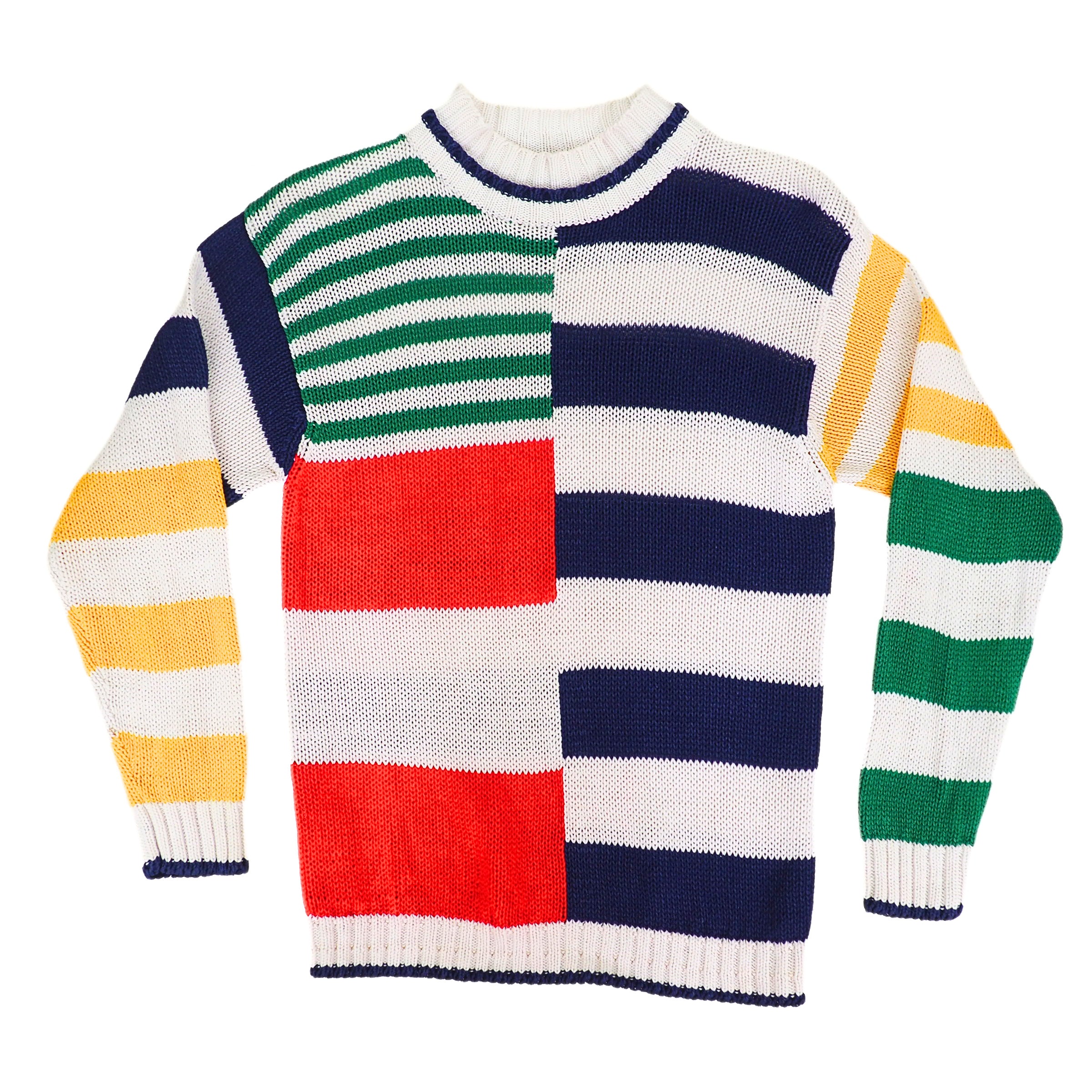 Marsh Landing Striped Knitted Sweater Nautical Preppy Vintage 90s Small