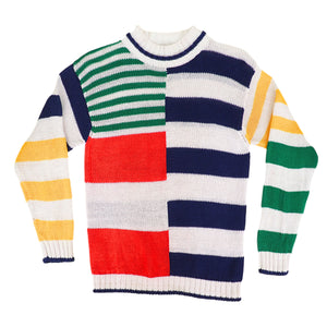 Marsh Landing Striped Knitted Sweater Nautical Preppy Vintage 90s Small