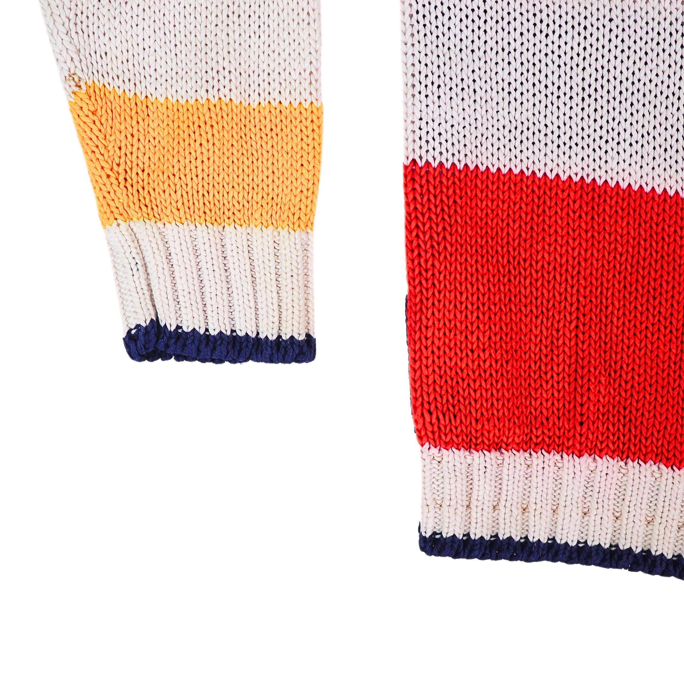 Marsh Landing Striped Knitted Sweater Nautical Preppy Vintage 90s Small