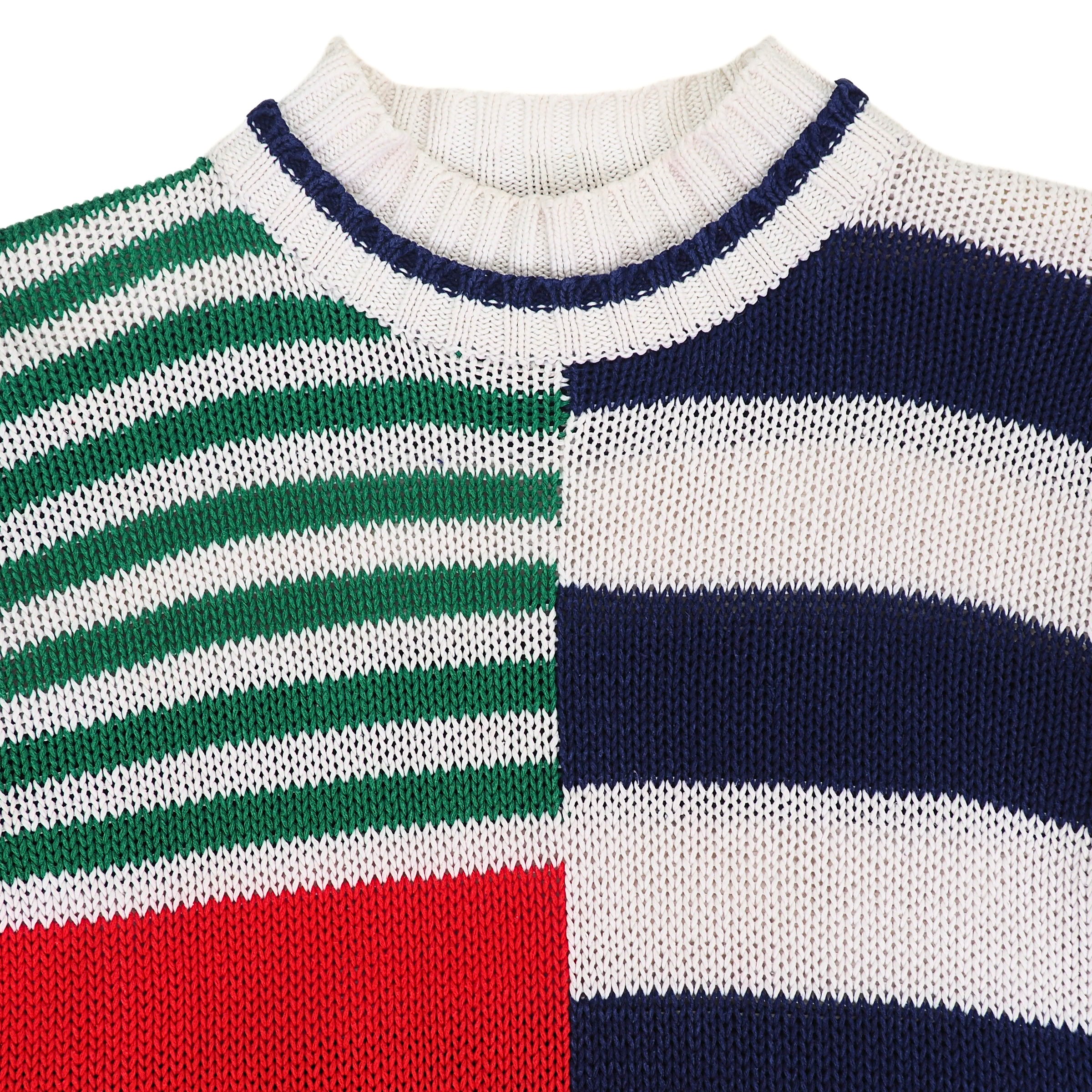Marsh Landing Striped Knitted Sweater Nautical Preppy Vintage 90s Small