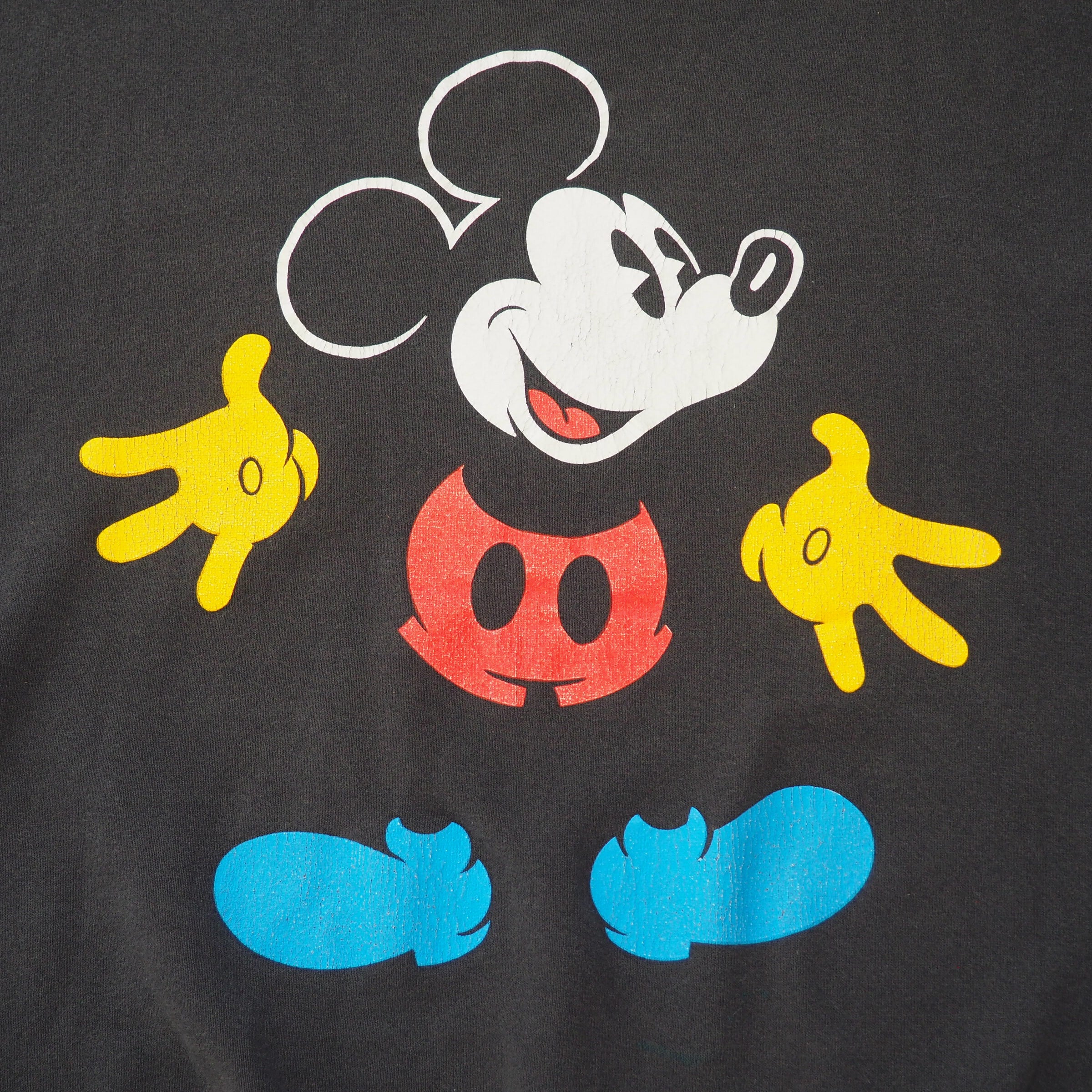 Colorful Mickey Mouse design on a black background