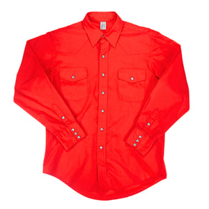 Modes San Francisco Pearl Snap Cowboy Western Shirt Red Mens Large