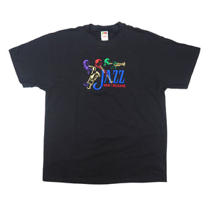 New Orleans Jazz Short Sleeved Graphic T-Shirt Black XL