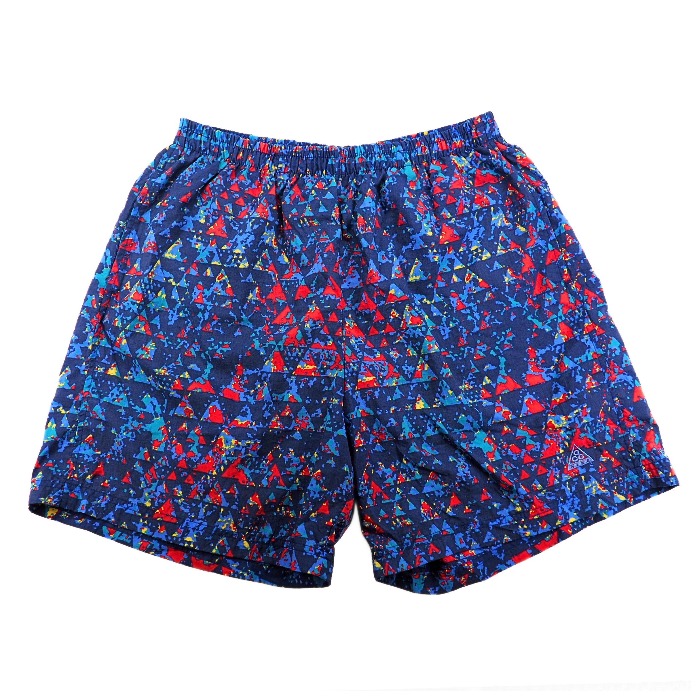 Nike ACG Geometric Print Nylon Shorts Multicolour Vintage Men's L