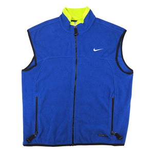 Nike ACG Vintage Therma-FIT Layer 2 Fleece Vest Royal Blue Volt XL